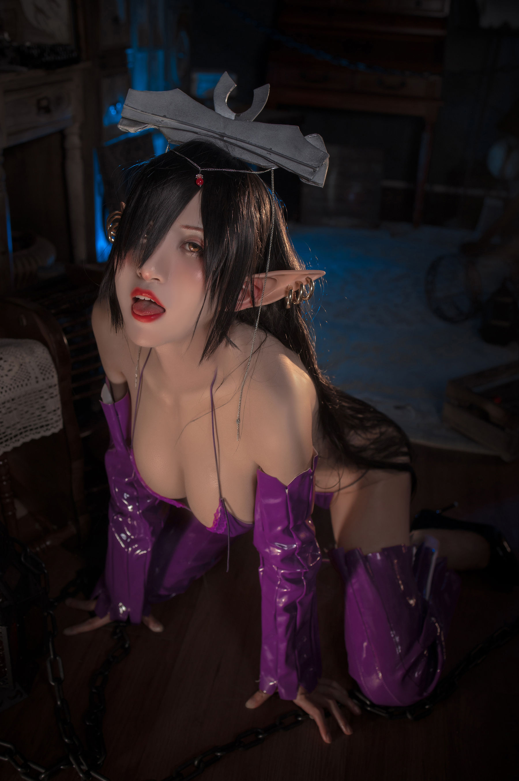 [网红COSER写真] 动漫博主桜满三时 - 黑兽奥利卡同人第1张