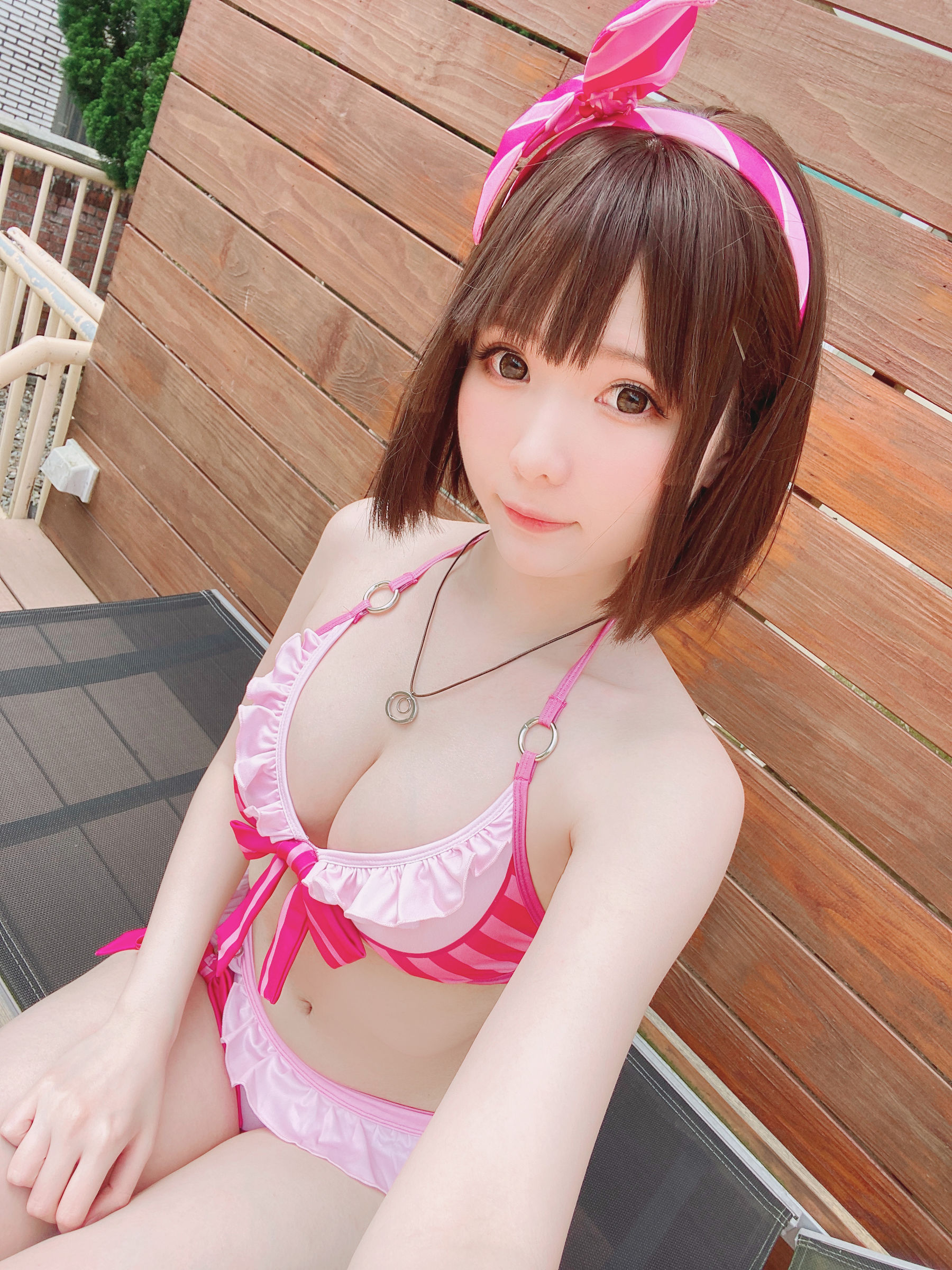 [COS福利] 微博妹纸霜月shimo - 加藤惠泳衣第7张