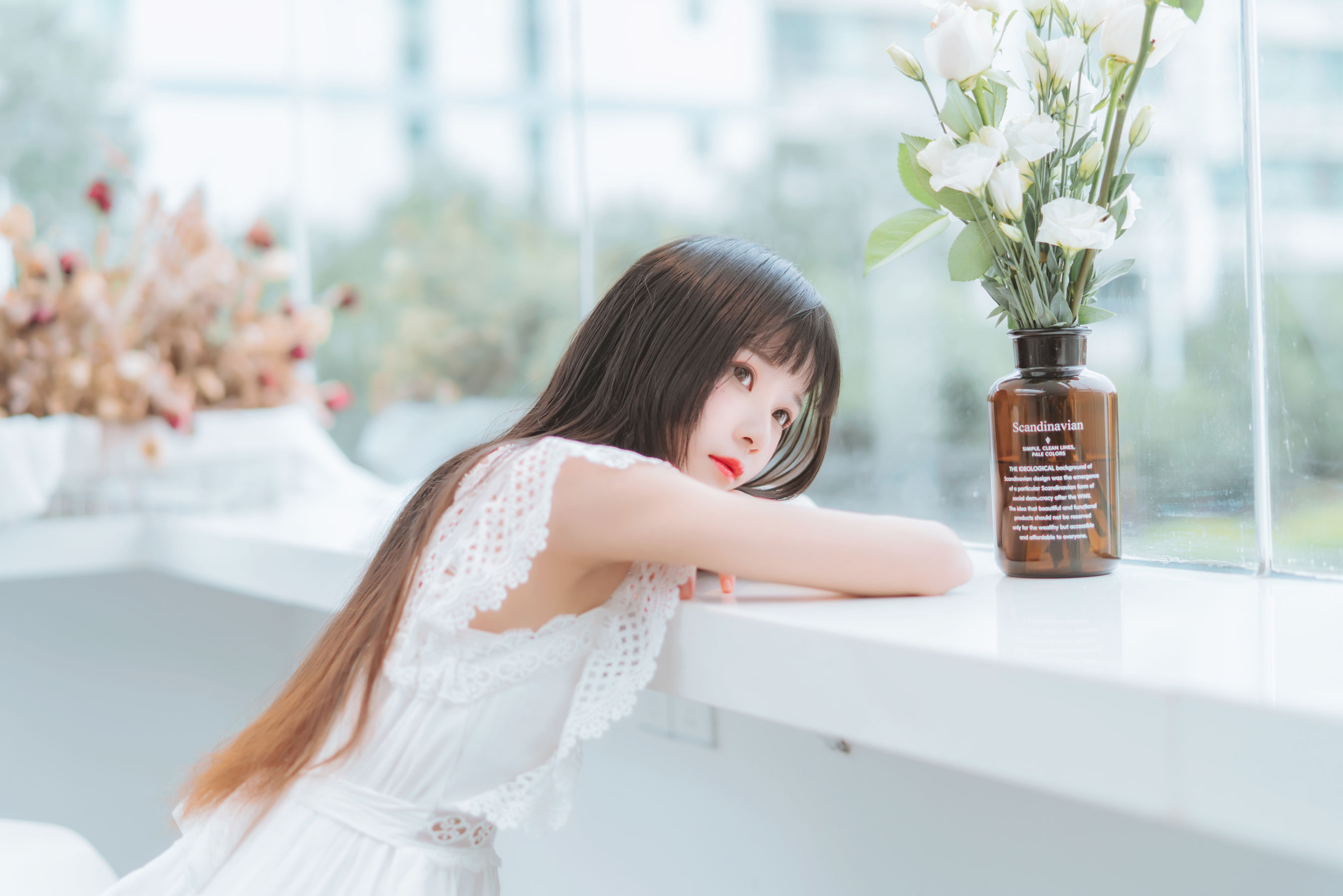 [COS福利] 桜桃喵 - 清新之白花花第3张