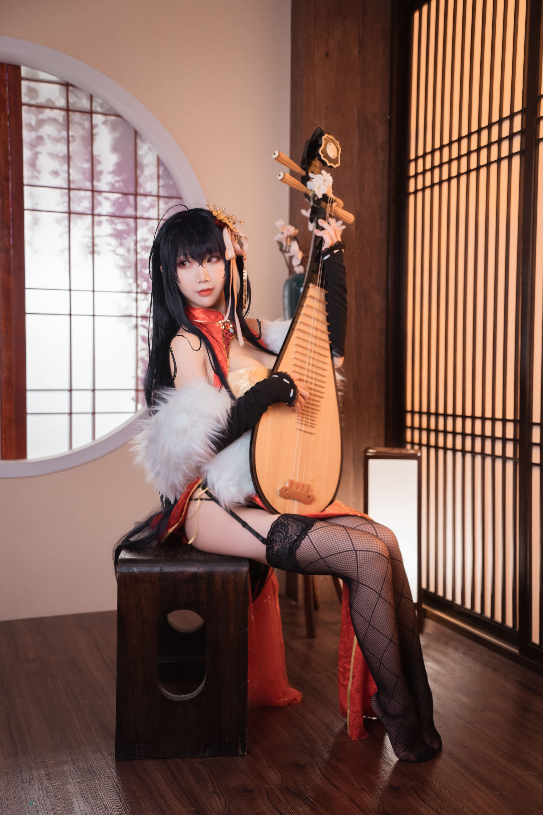 [COS福利] 可爱人气Coser面饼仙儿 - 大凤旗袍第6张