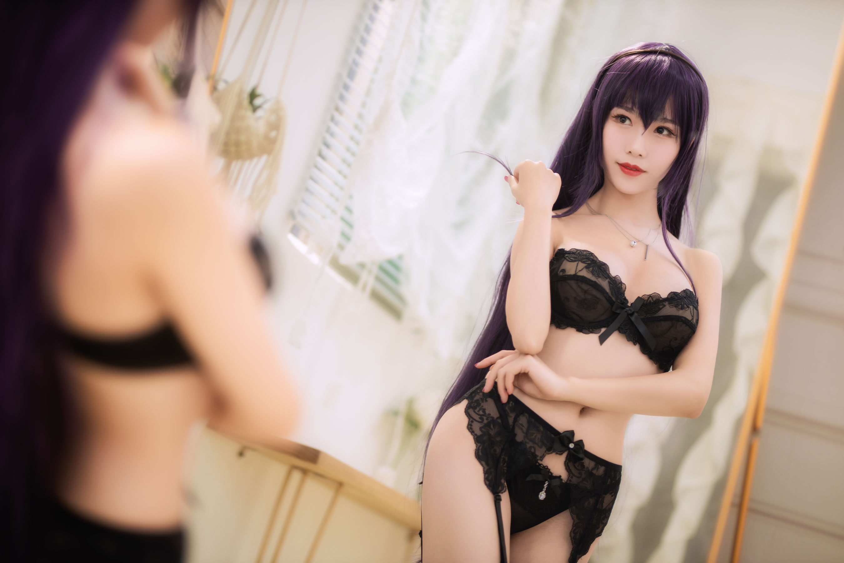 [COS福利] 抖娘-利世 - 霞之丘诗羽 内衣第2张