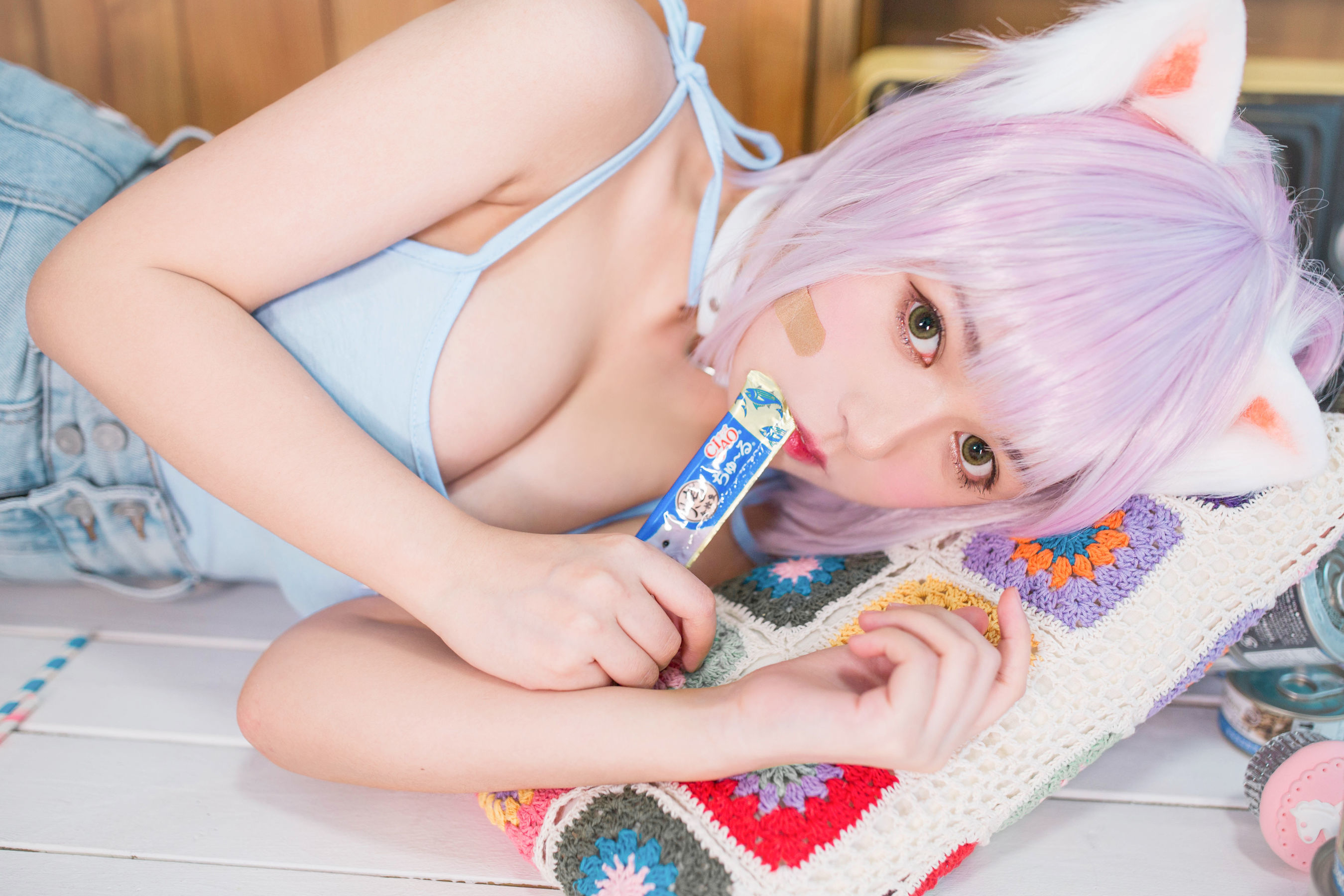 [网红COSER] 大眼萌妹黑猫猫OvO - 养猫小课堂第11张