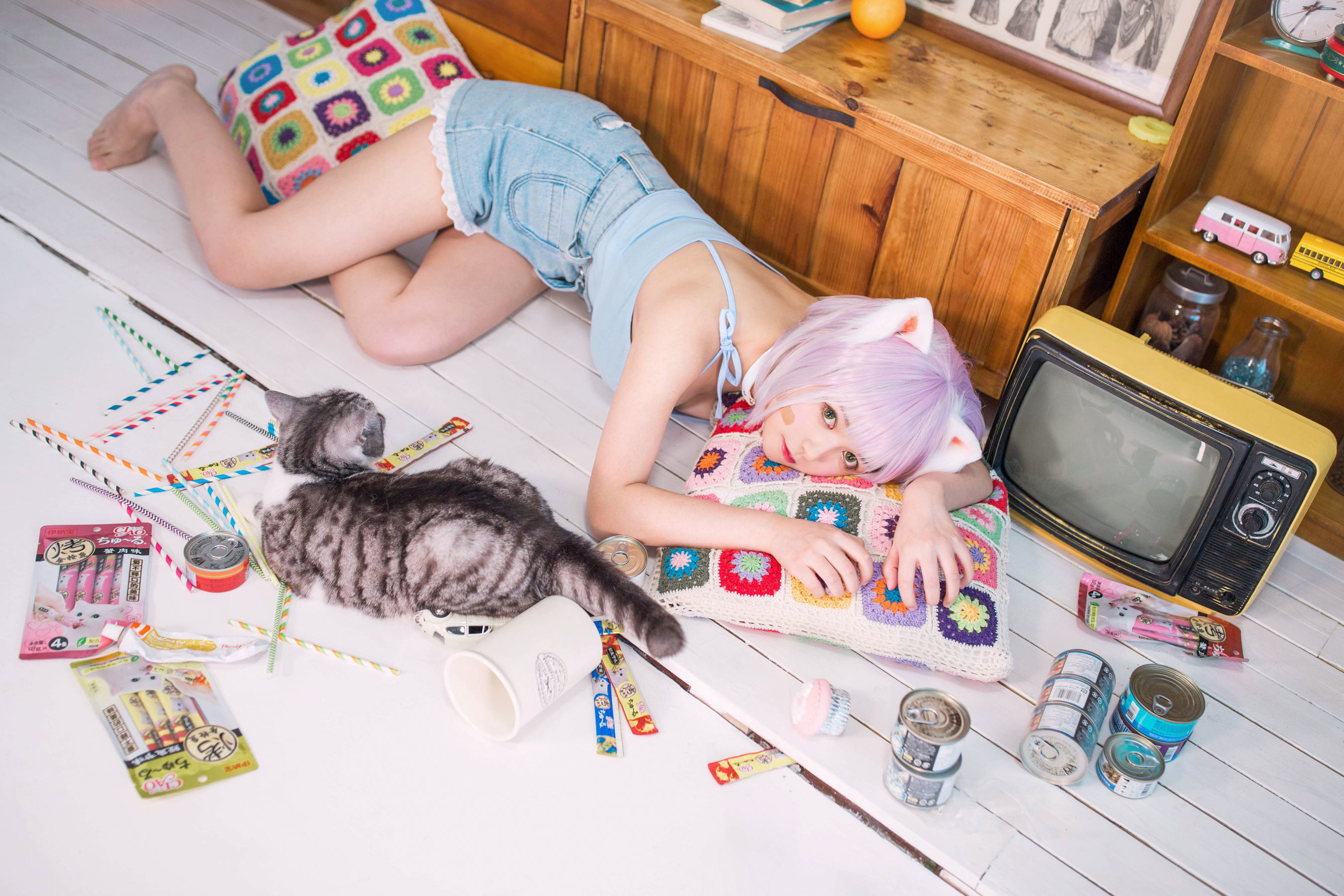 [网红COSER] 大眼萌妹黑猫猫OvO - 养猫小课堂第1张