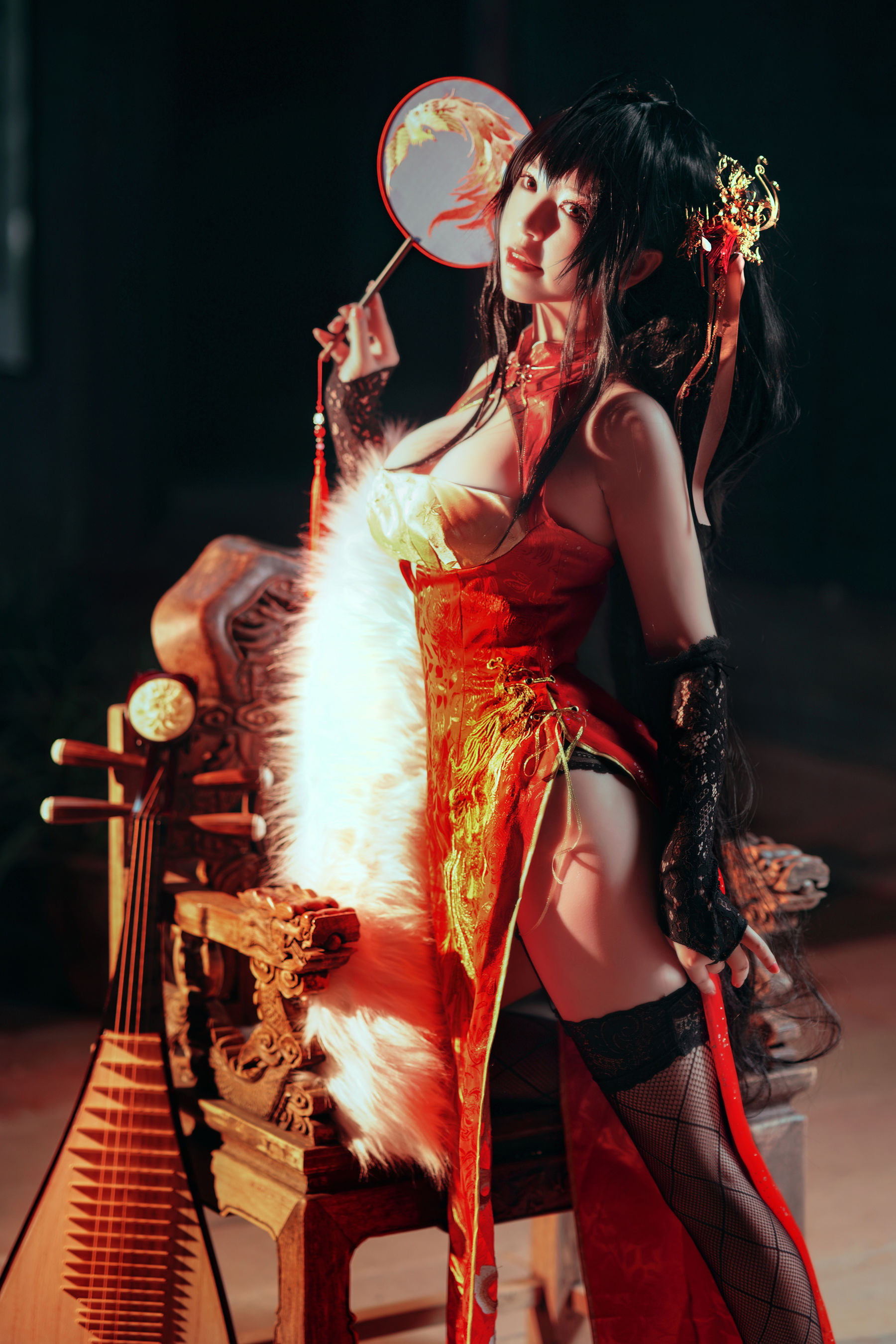 [网红COSER写真] 半半子 - 大凤旗袍第7张