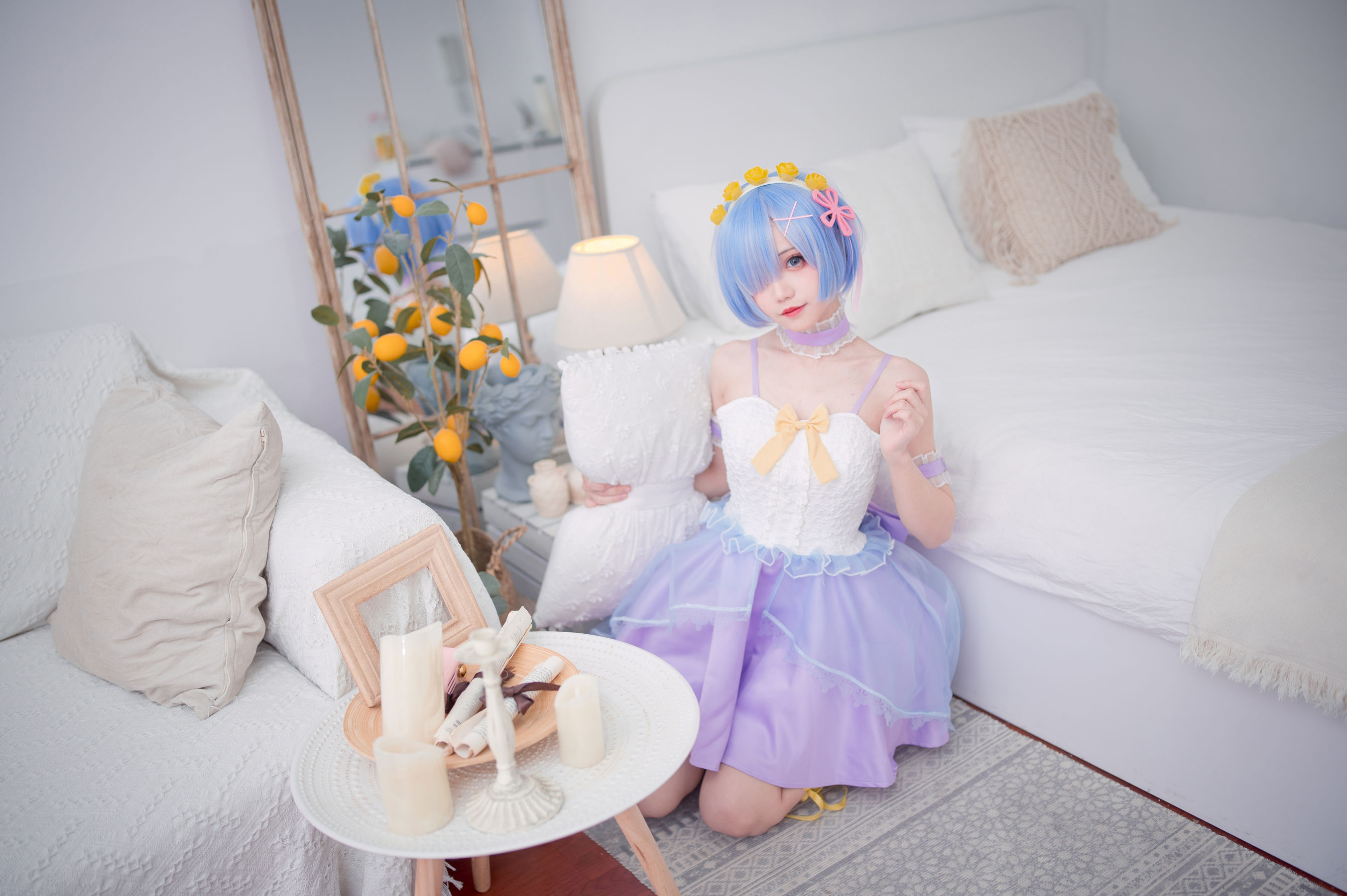 [福利COS] 花柒Hana - 天使蕾姆第1张