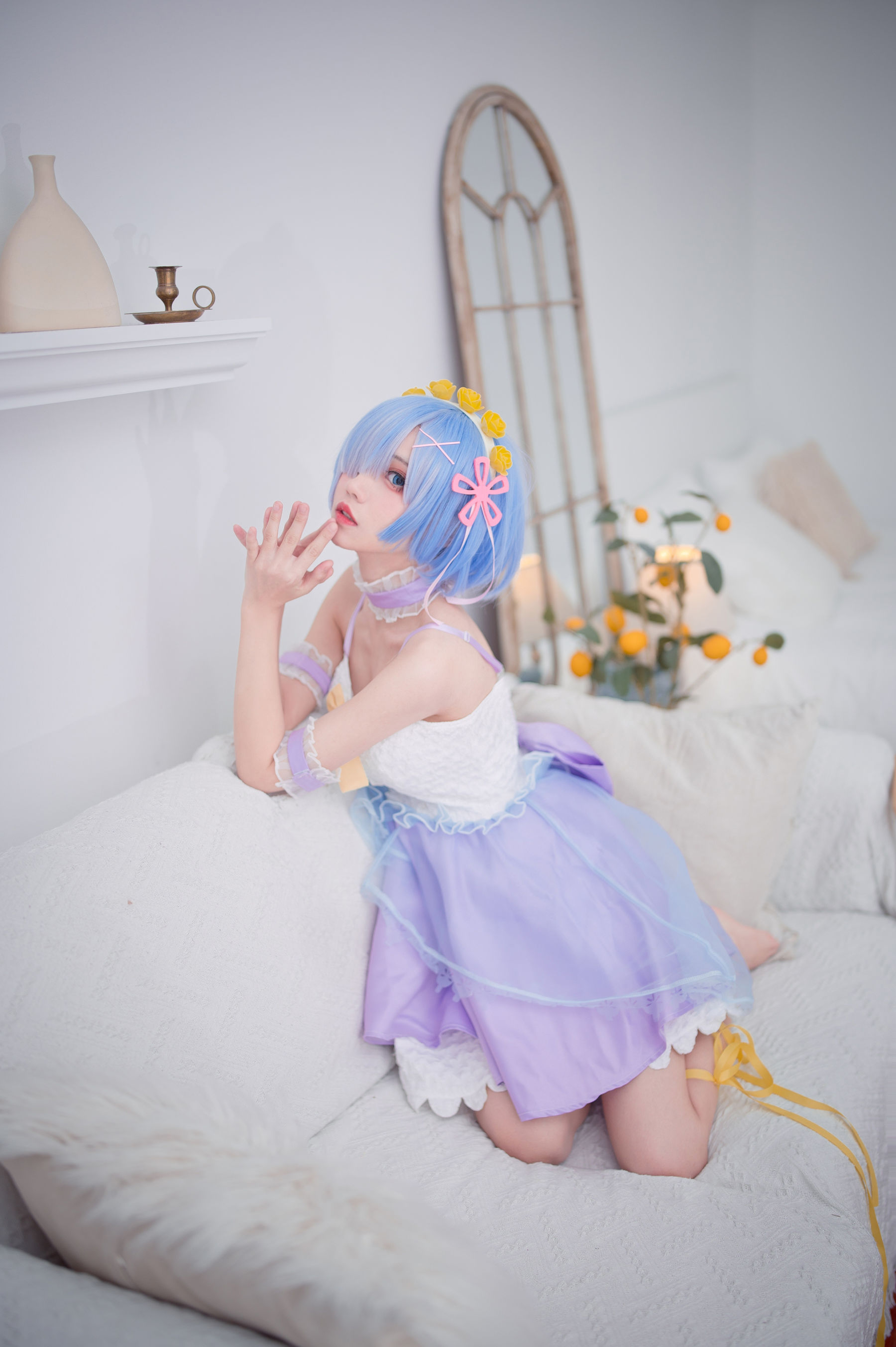 [福利COS] 花柒Hana - 天使蕾姆第4张