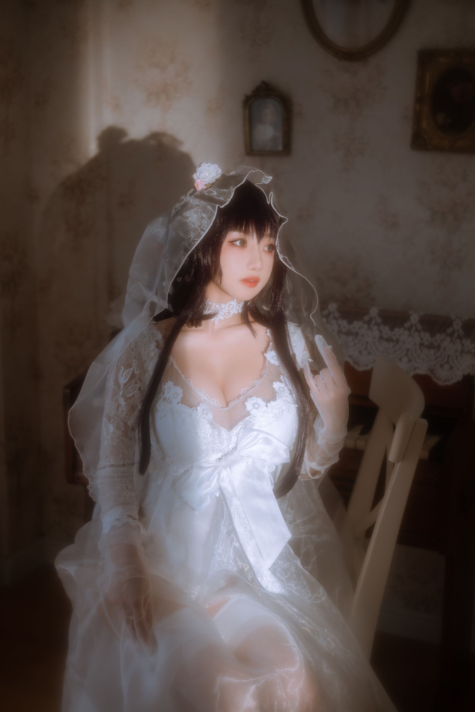 [福利COS] 白嫩美少女鬼畜瑶 - 婚纱第11张