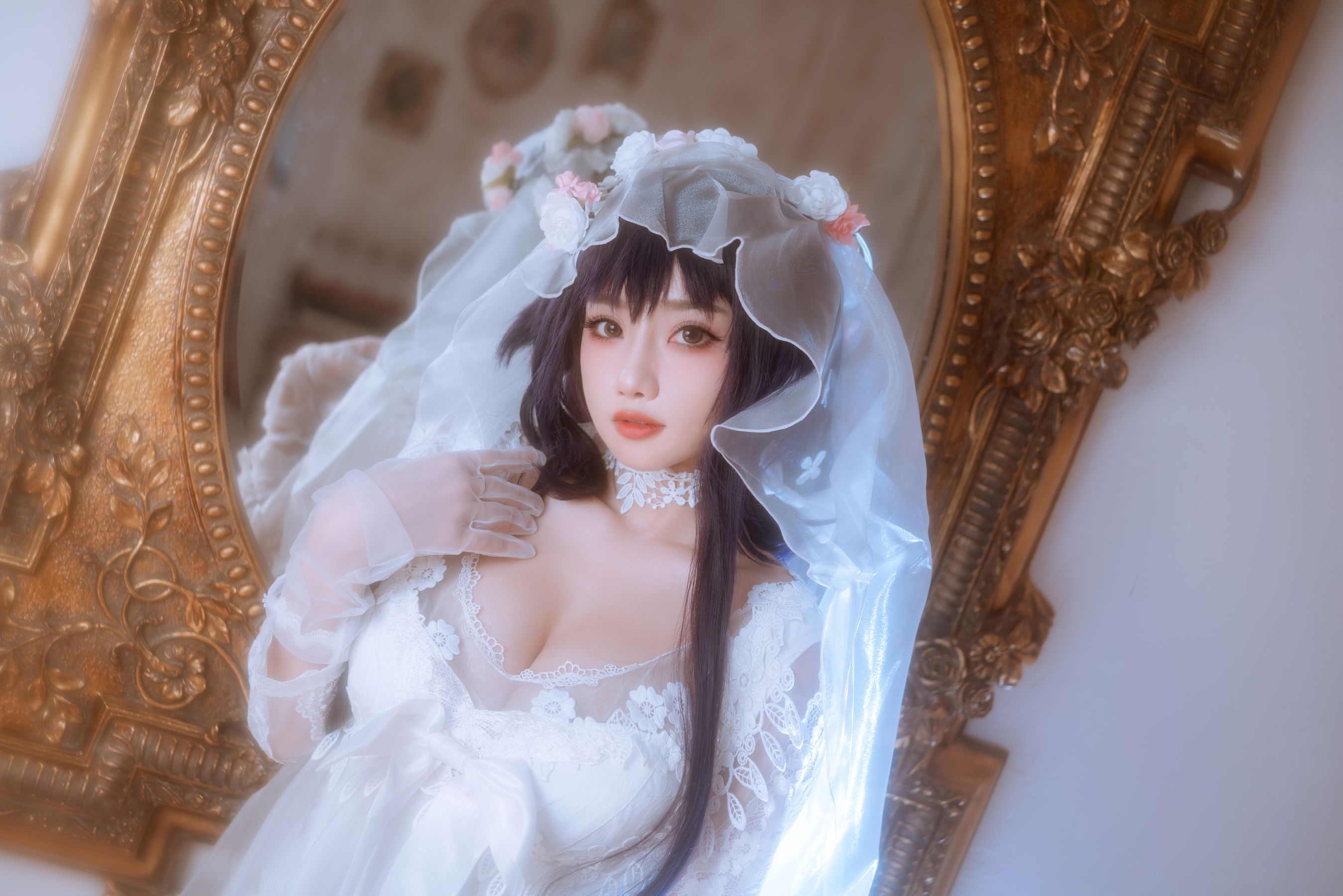 [福利COS] 白嫩美少女鬼畜瑶 - 婚纱第5张