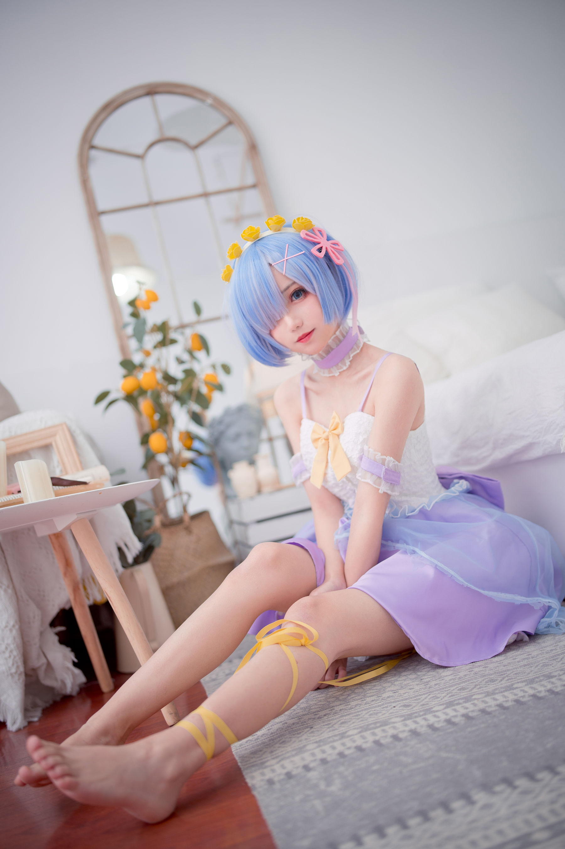 [福利COS] 花柒Hana - 天使蕾姆第4张