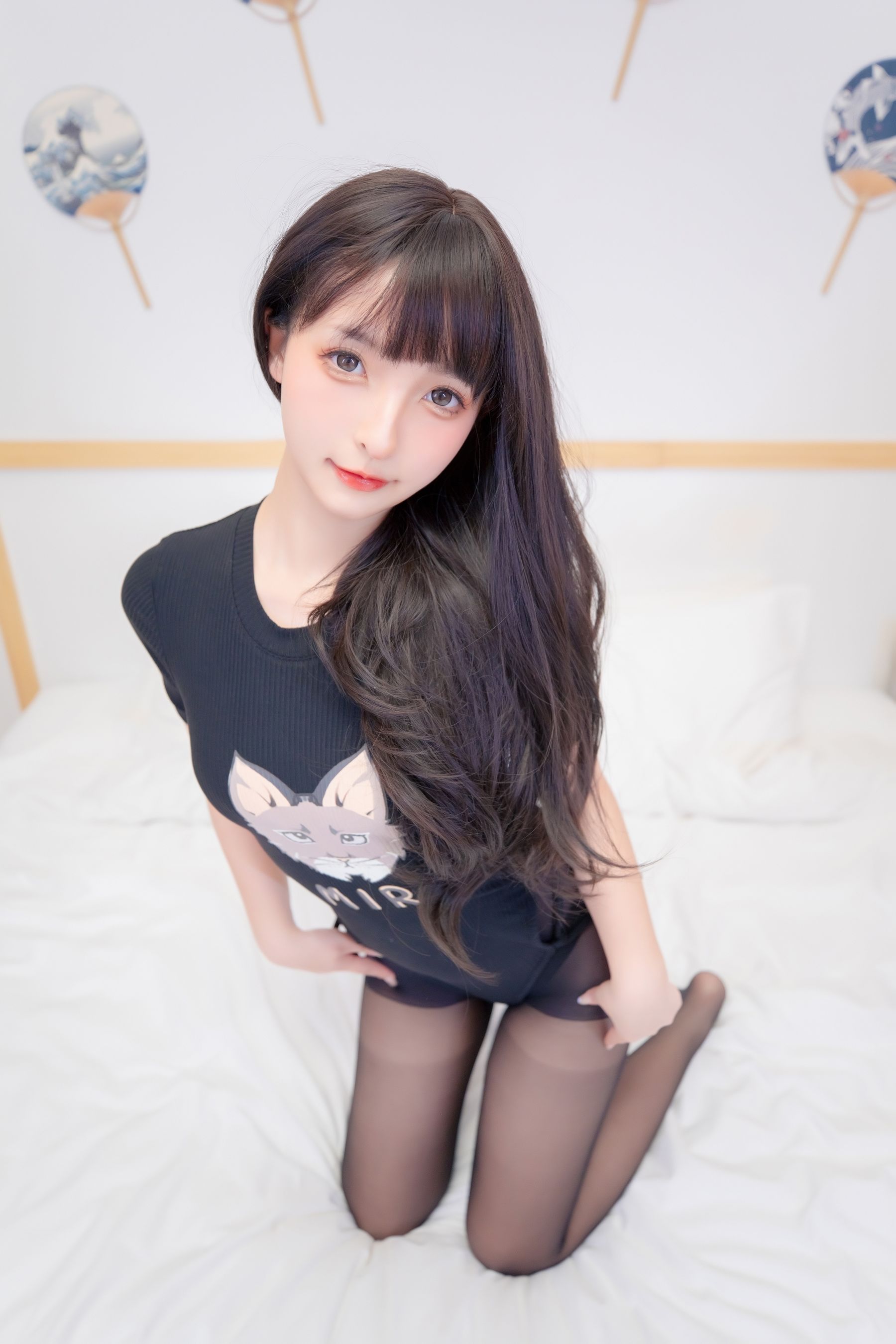 [网红COS] 萝莉神楽板真冬 黑太狼第1张