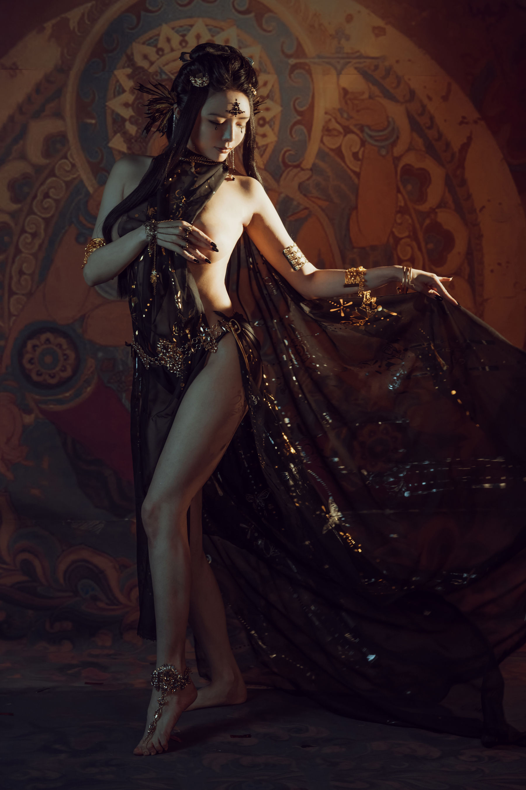 [网红COS] 秋和柯基(夏小秋秋秋) - 黑敦煌第2张