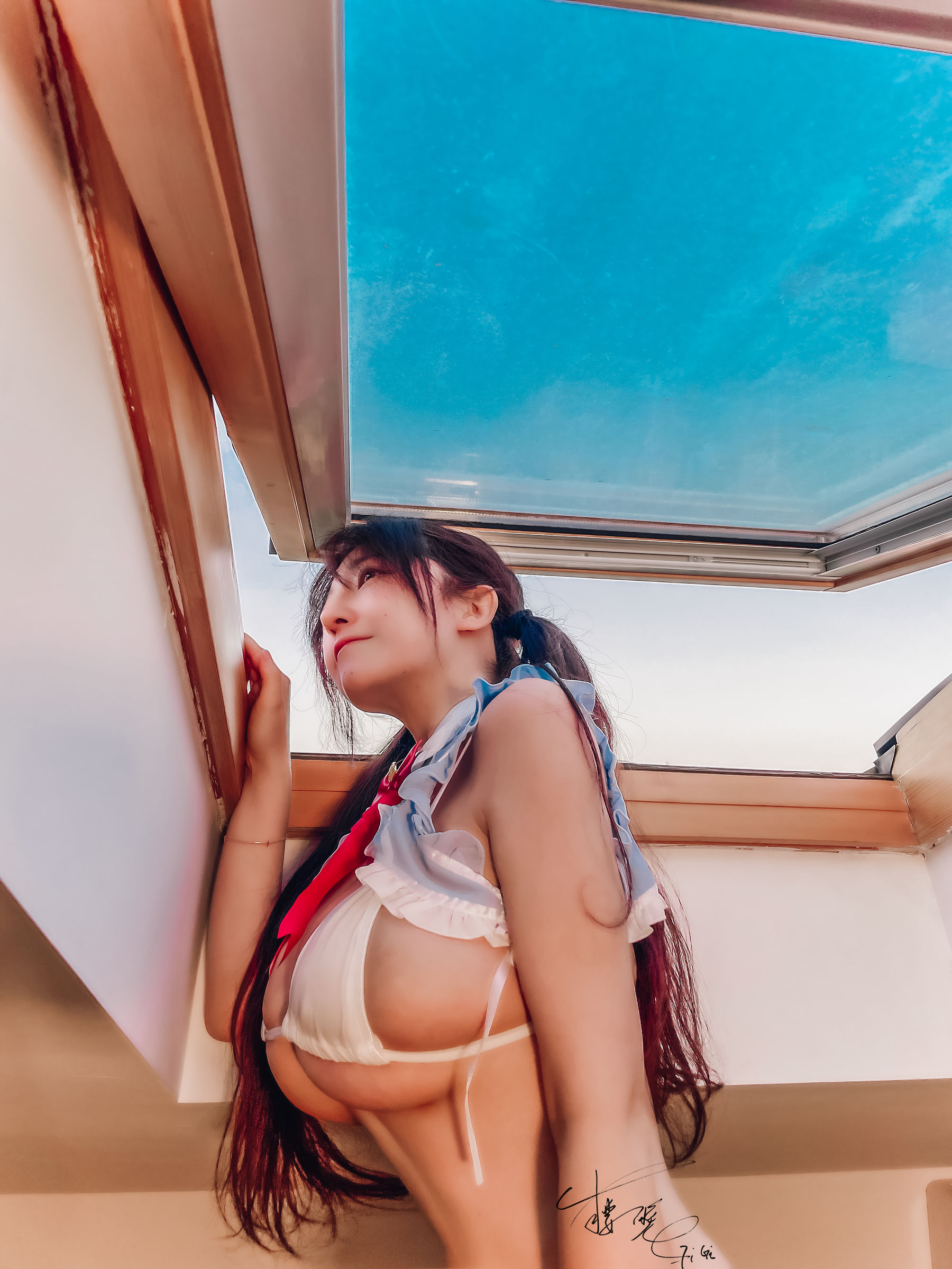 [网红COS] 网络红人樱晚gigi - 蓝色比基尼第4张