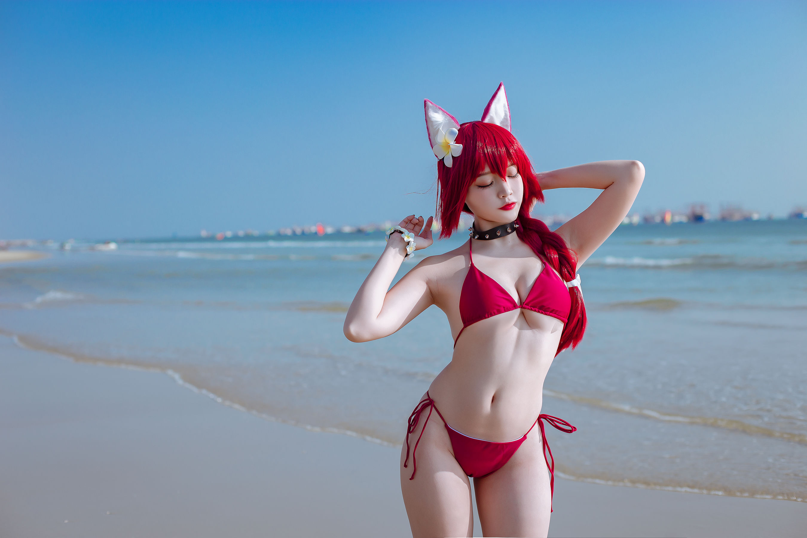 [福利COS] 人气Coser二佐Nisa - 碧蓝 千代田泳装第5张