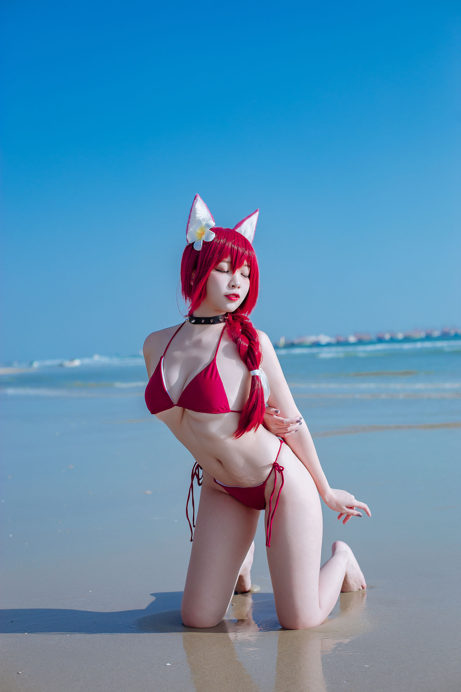 [福利COS] 人气Coser二佐Nisa - 碧蓝 千代田泳装第8张