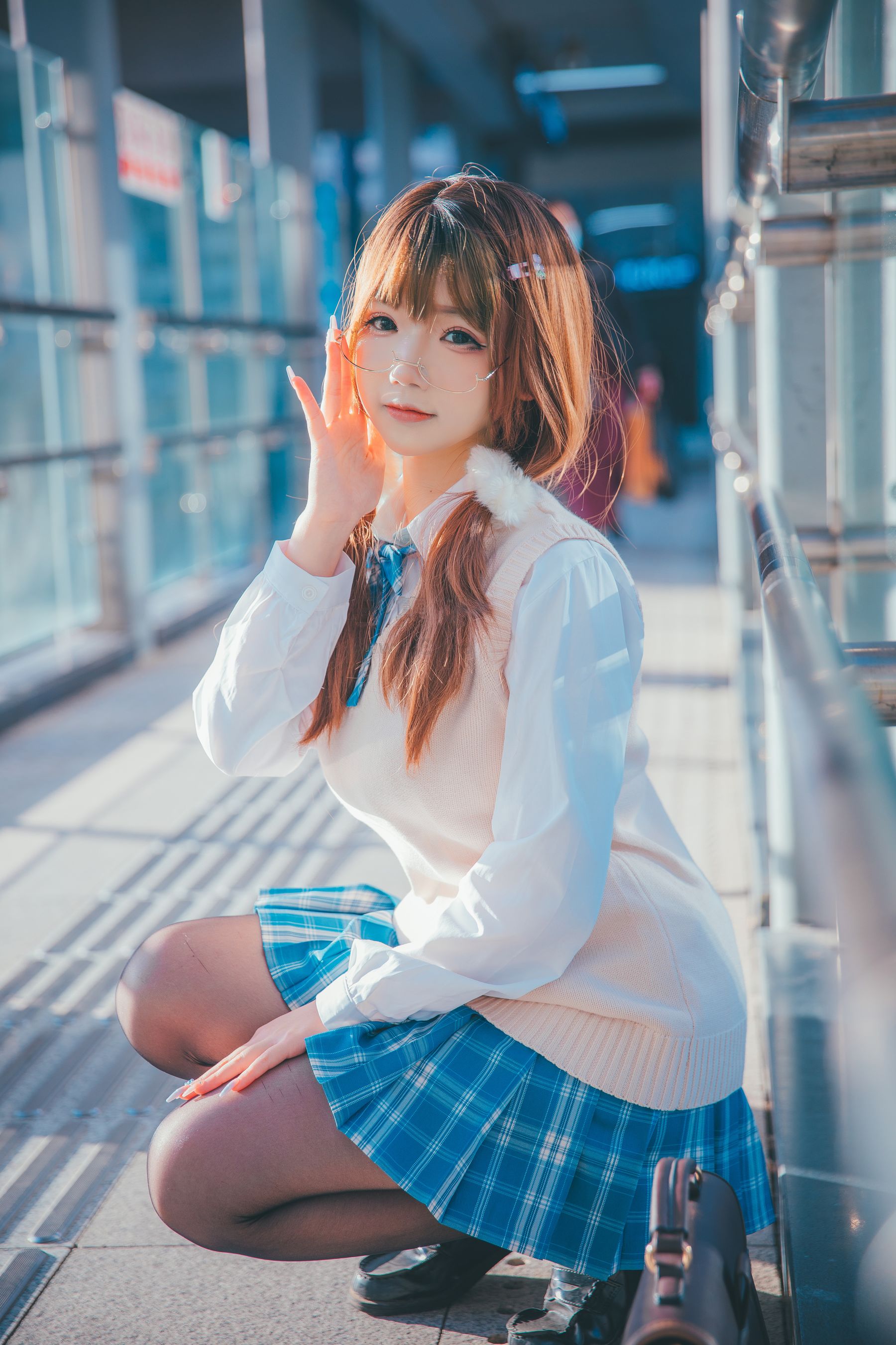 [福利COS] 动漫博主雪晴Astra - JK夕阳第5张