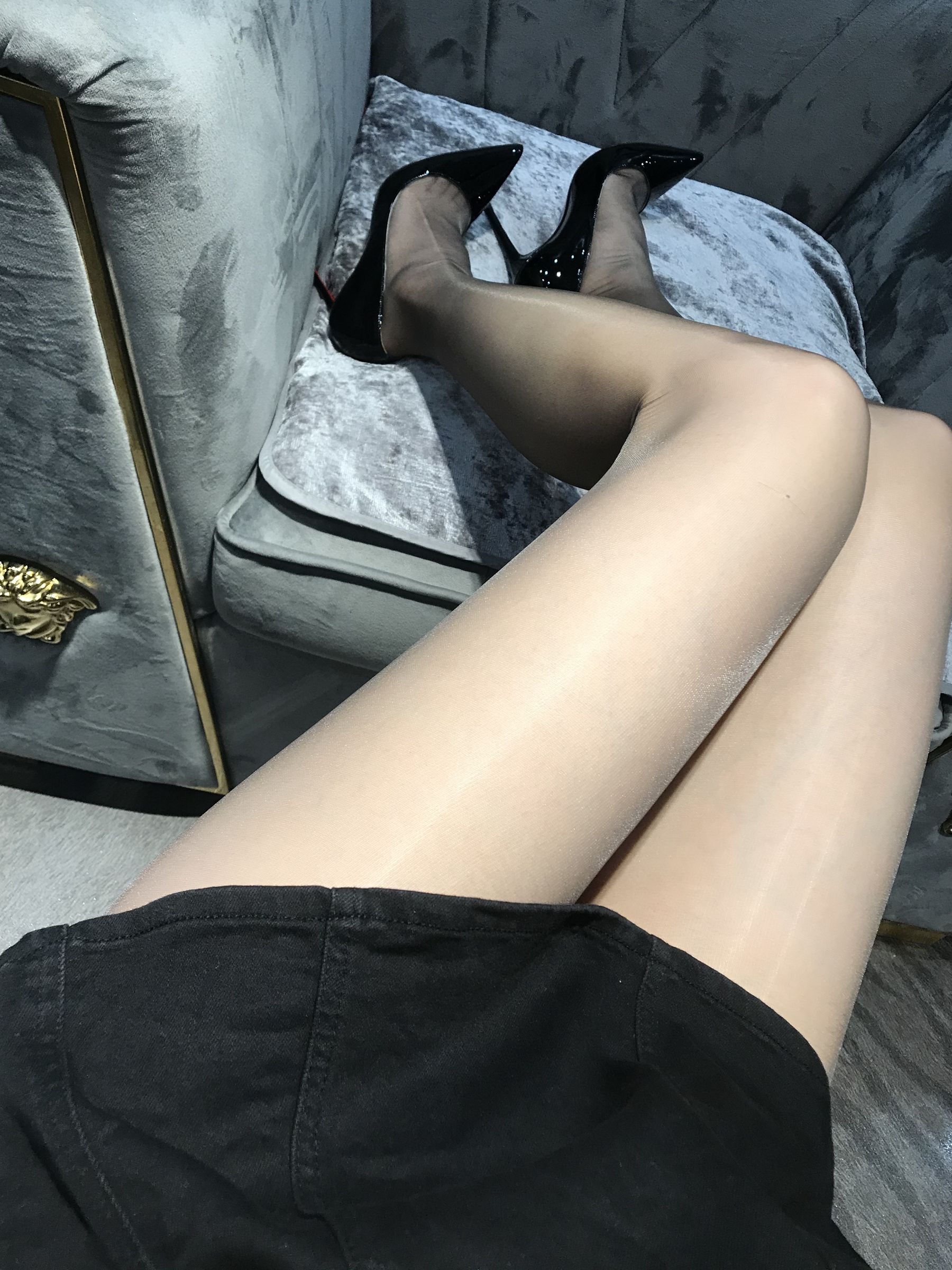 [福利COS] 丝足博主麋鹿_Monroe 2020.06.02 灰亮丝第3张