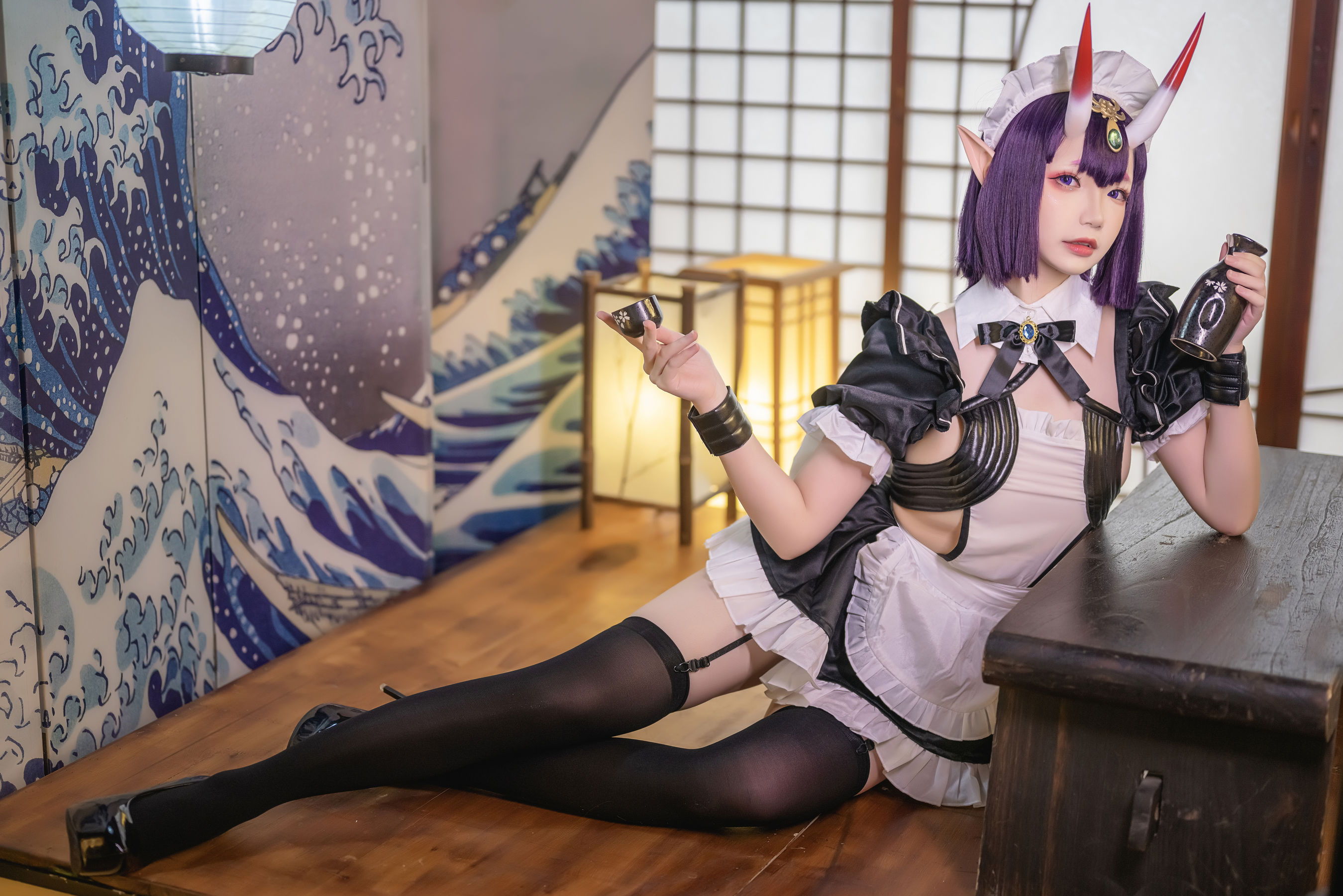 [福利COS] 动漫博主雪晴Astra - 酒吞童子 女仆第5张