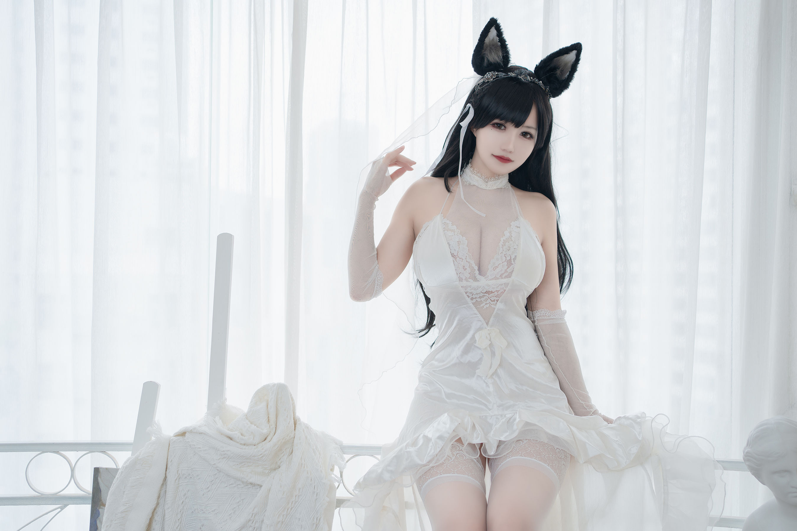 [福利COS] 动漫博主小仓千代w - 爱宕婚纱第7张