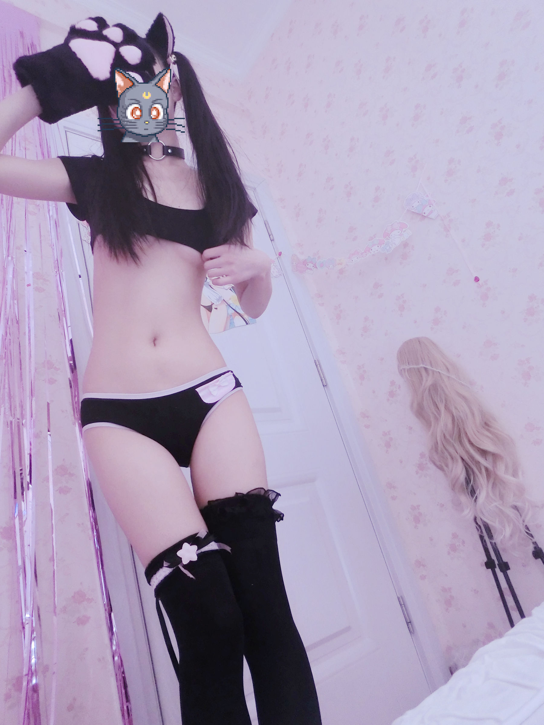 [福利COS] 双马尾少女赛高酱作品 - 黑色猫系第3张