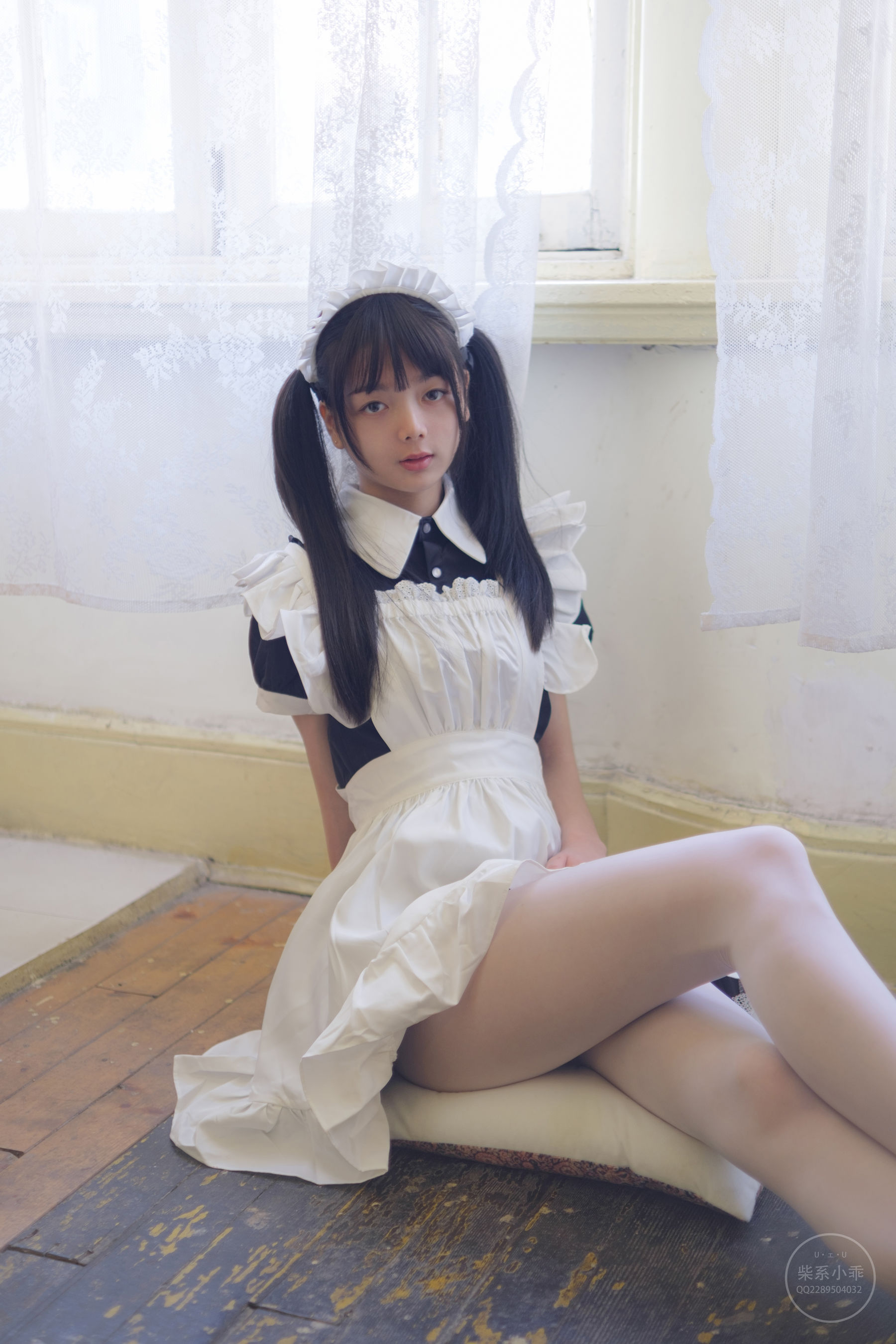 [福利COS] 柴系小乖(稚乖画册) - 夜夜白丝女仆第27张