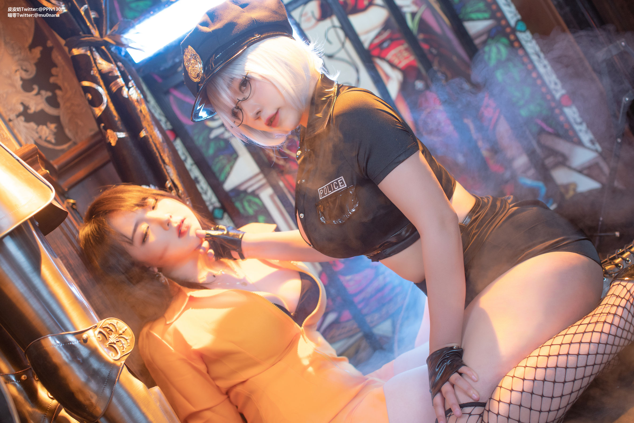 [福利COS] 皮皮奶可可爱了啦&amp;amp;喵零 - 匪警第6张