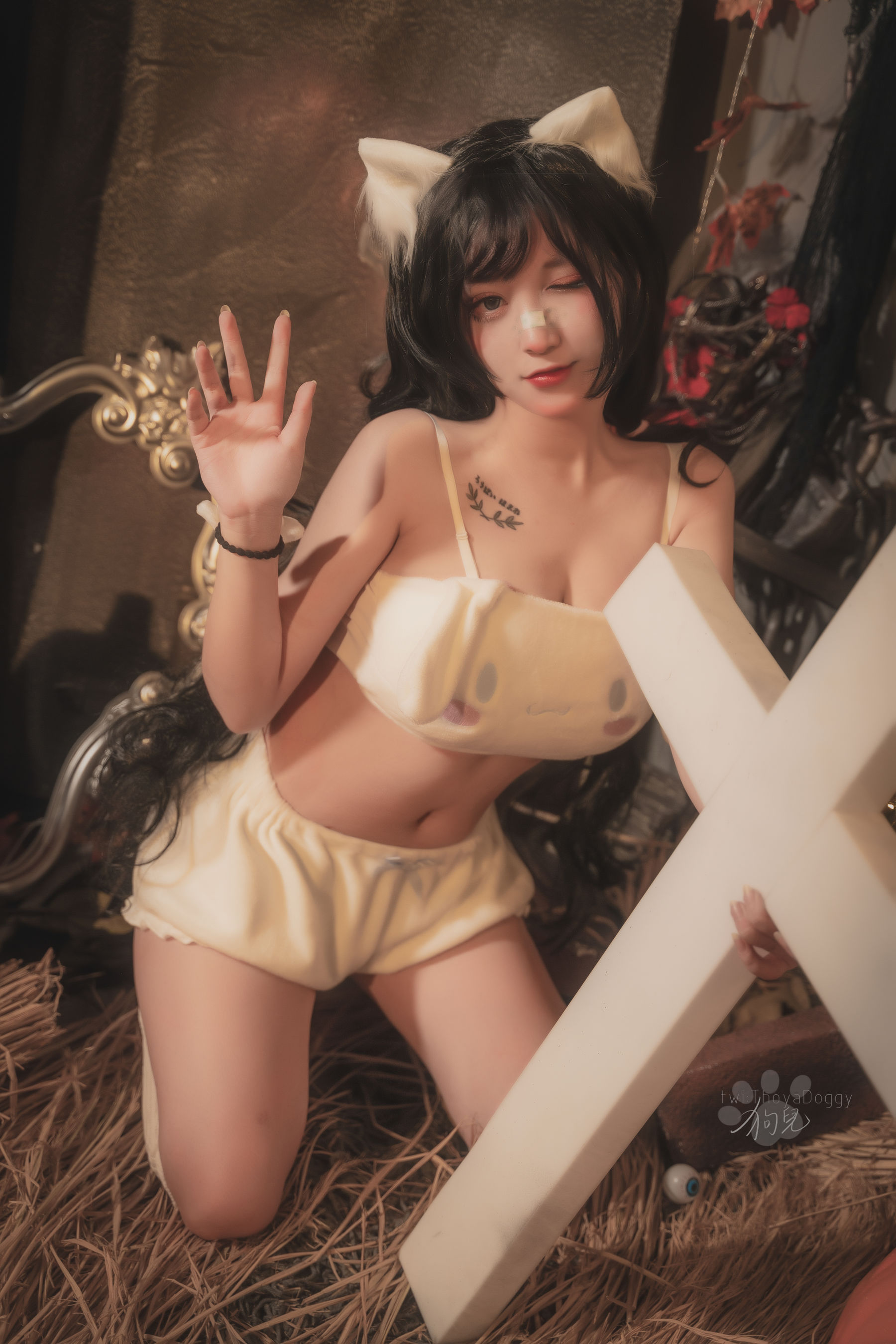 [福利COS] 奇行家狗崽(棕桠阿狗崽) - 玉桂狗睡衣第4张