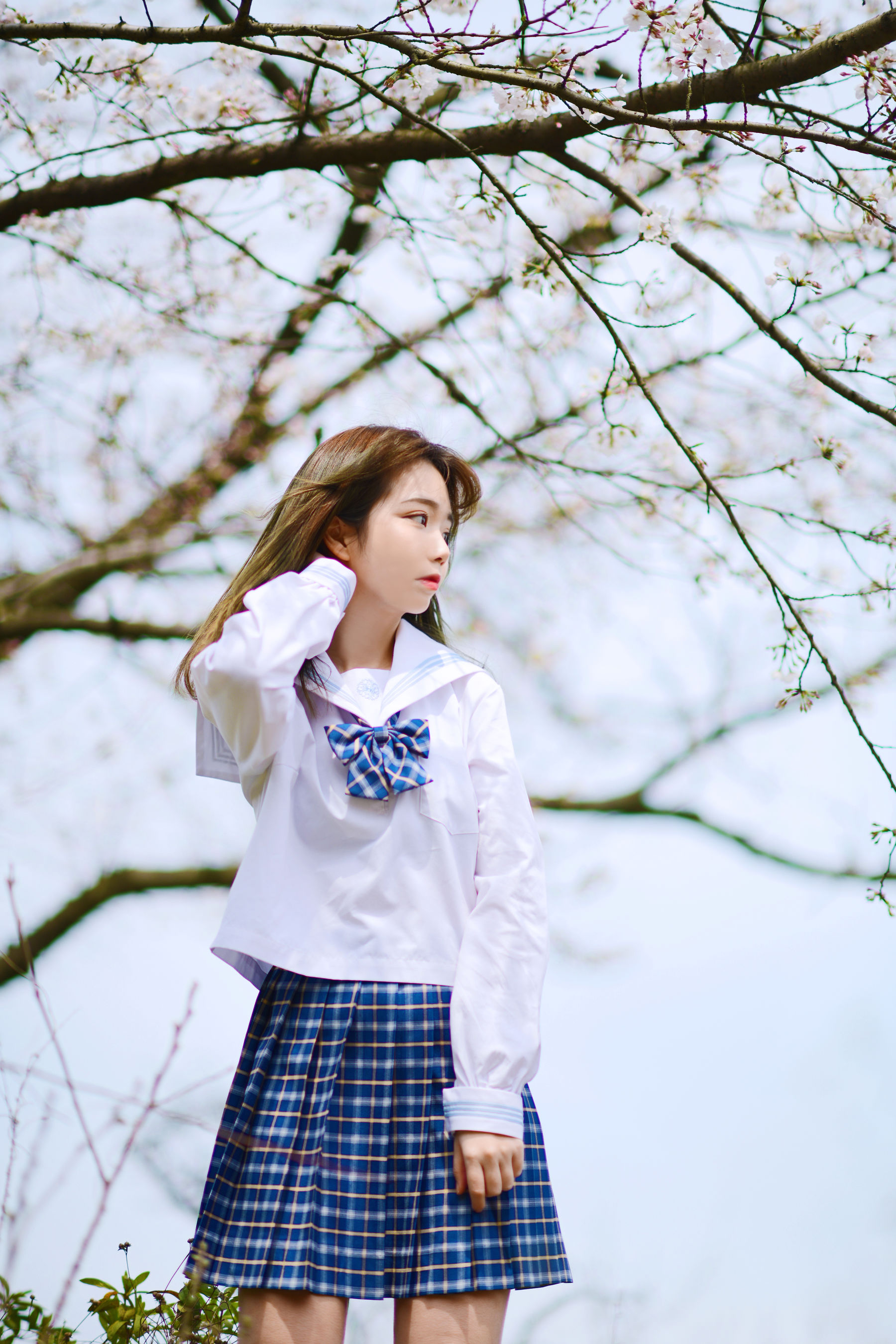 [福利COS] 可爱妹子Fushii_海堂 - 樱花树下第8张