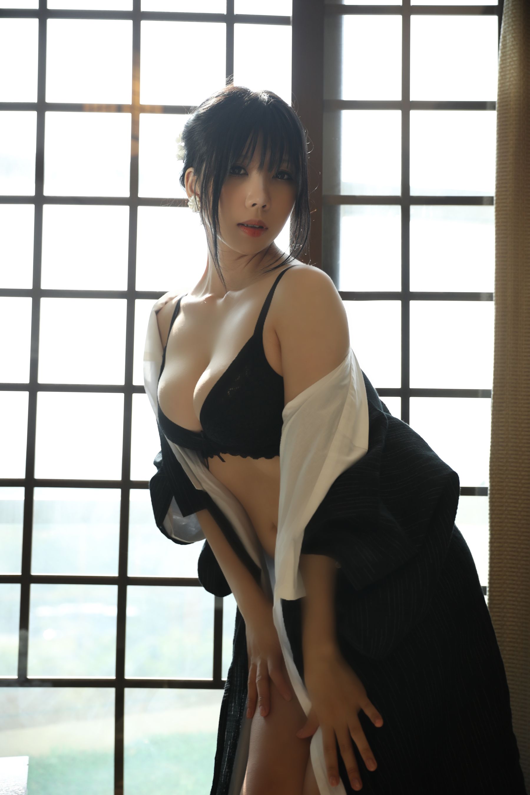 [福利COS] 二次元巨乳美女鹿野希 - 未亡人第22张