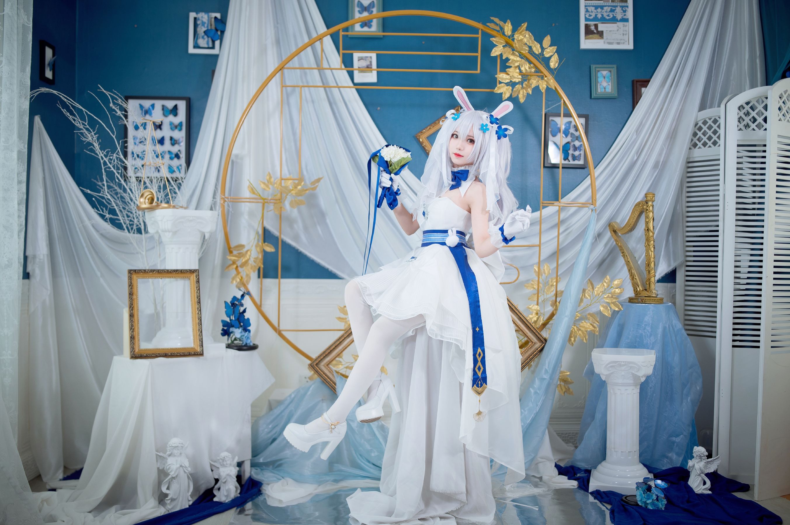 [福利COS] 花柒Hana - 拉菲花嫁第1张
