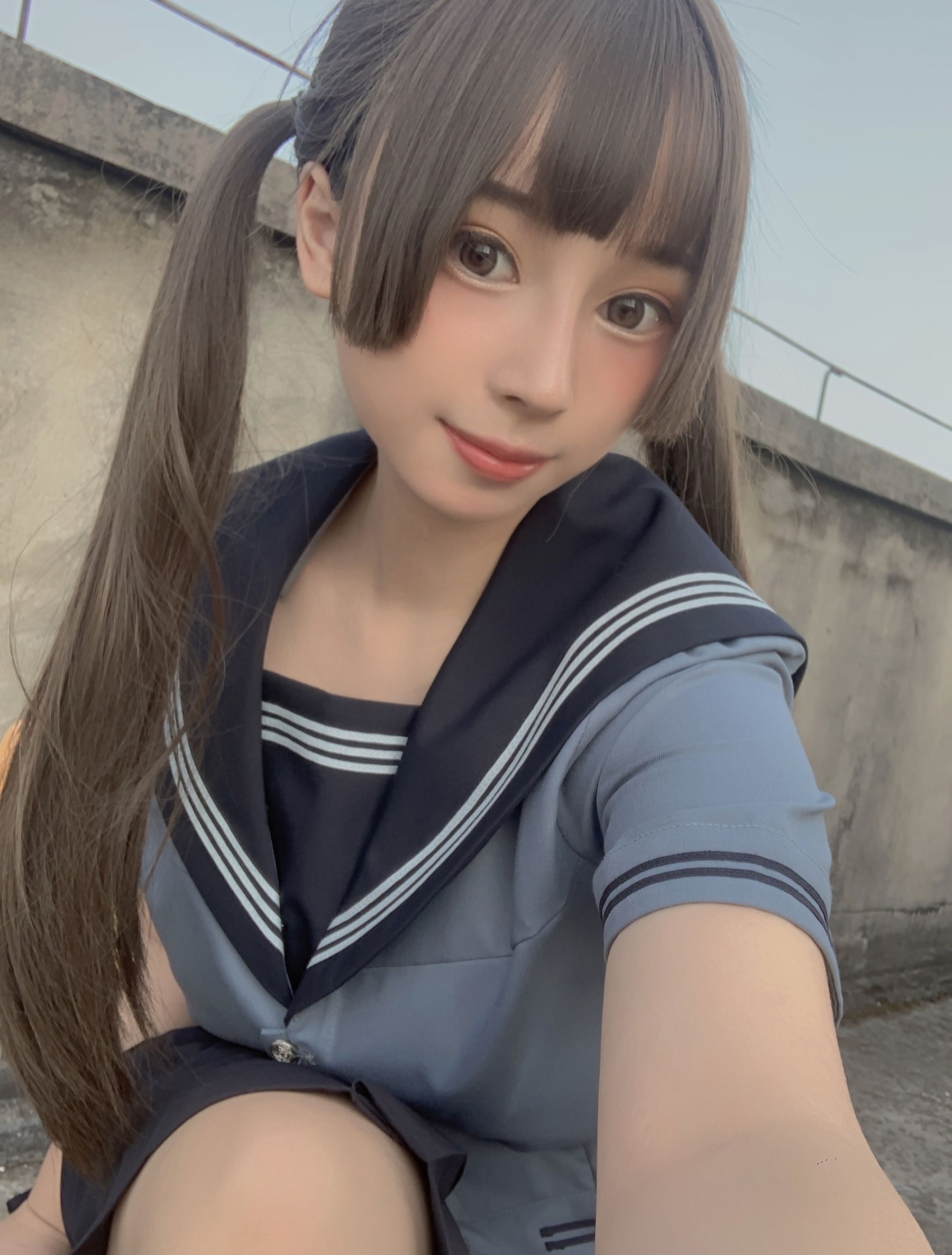 [福利COS] 胡桃猫Kurumineko - 天台的爱之告白第41张