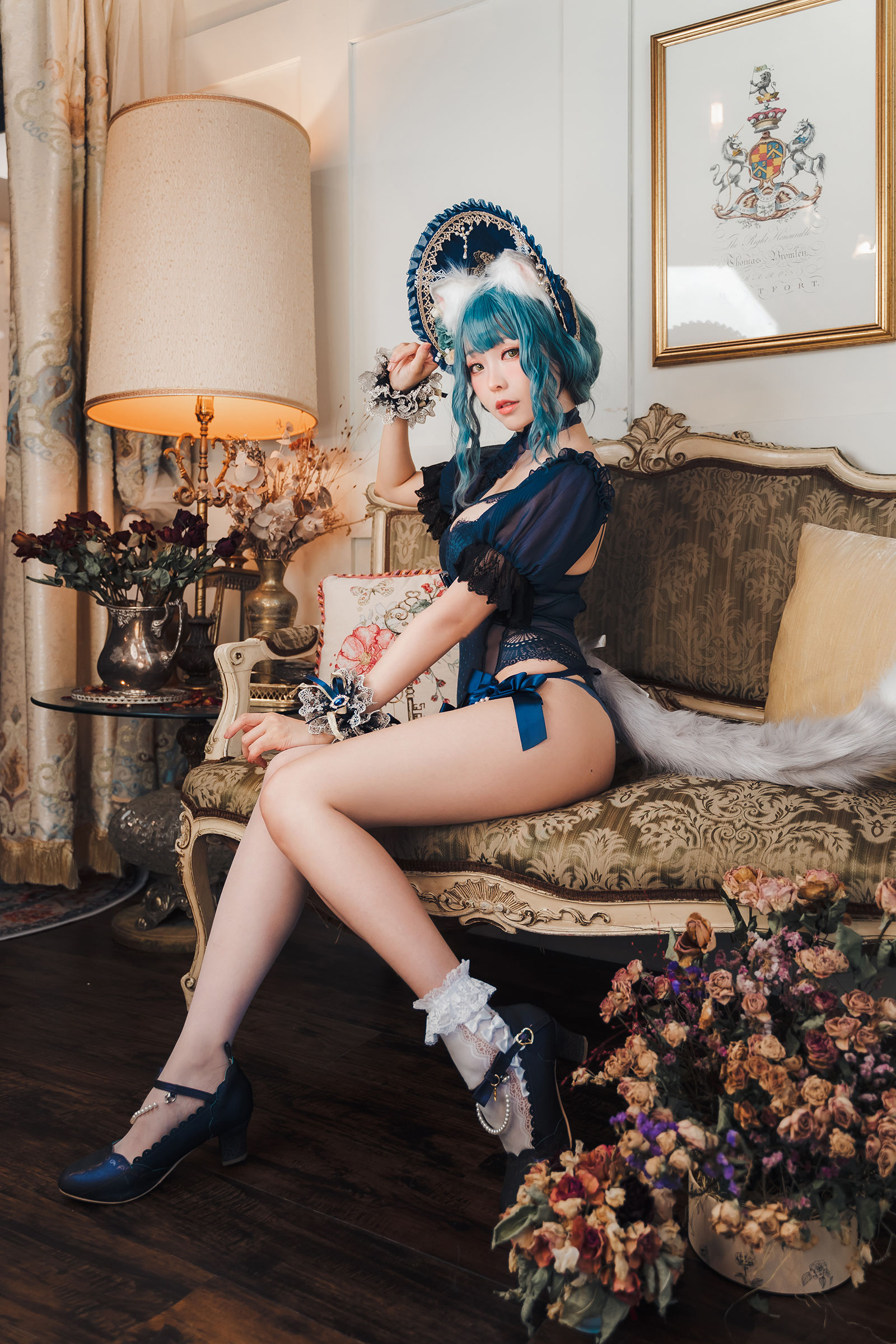 [福利COS] Ely_eee(ElyEE子) - Scottish Fold Cat Doll 摺耳貓少女人形第19张