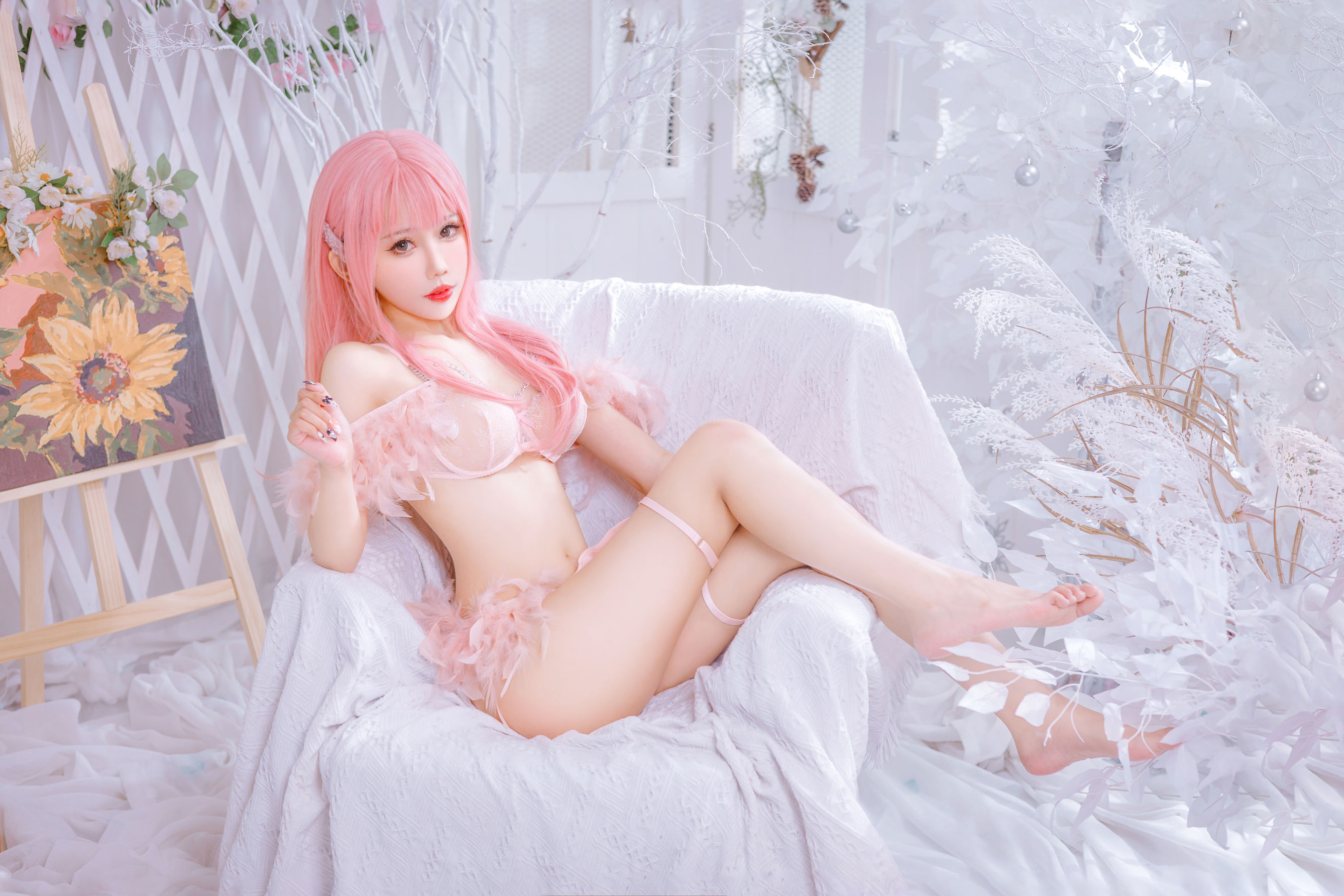 [福利COS] 仙女月 - 粉色内衣第4张