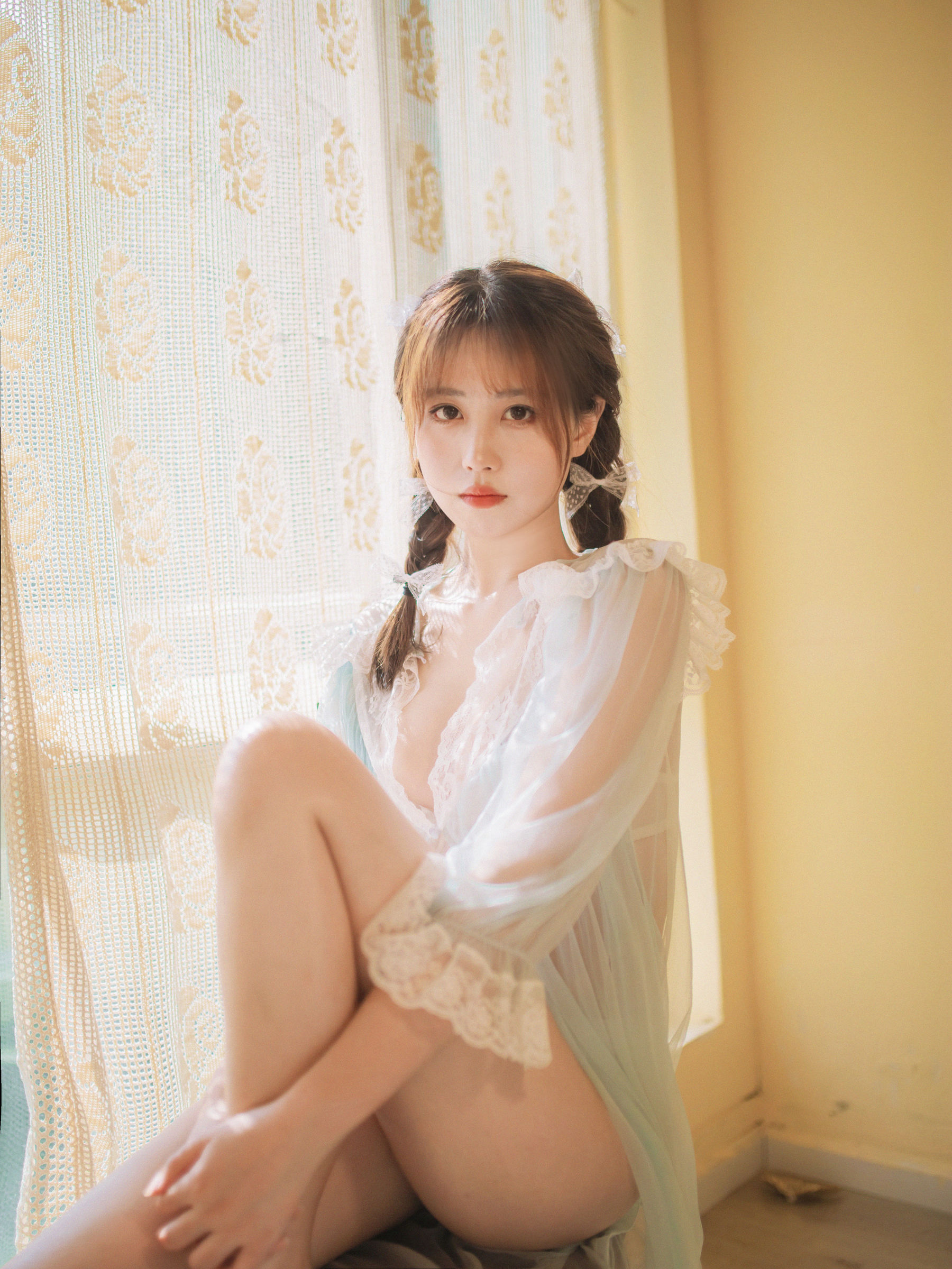 [福利COS] 次元少女念雪ww - 蓝纱衣第5张