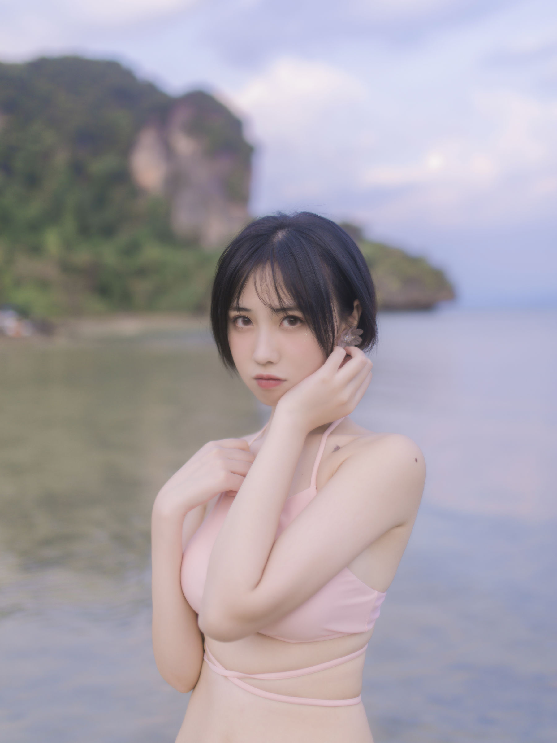 [福利COS] 次元少女念雪ww - 粉色泳衣第7张