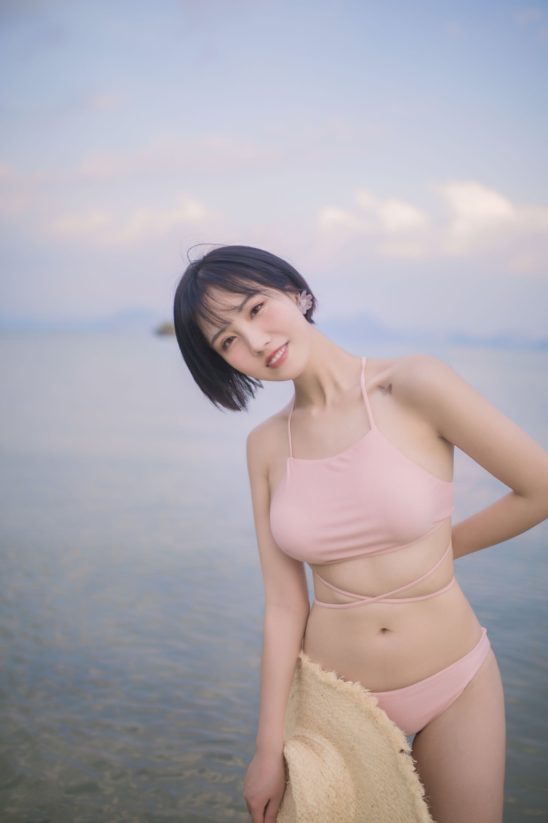 [福利COS] 次元少女念雪ww - 粉色泳衣第4张