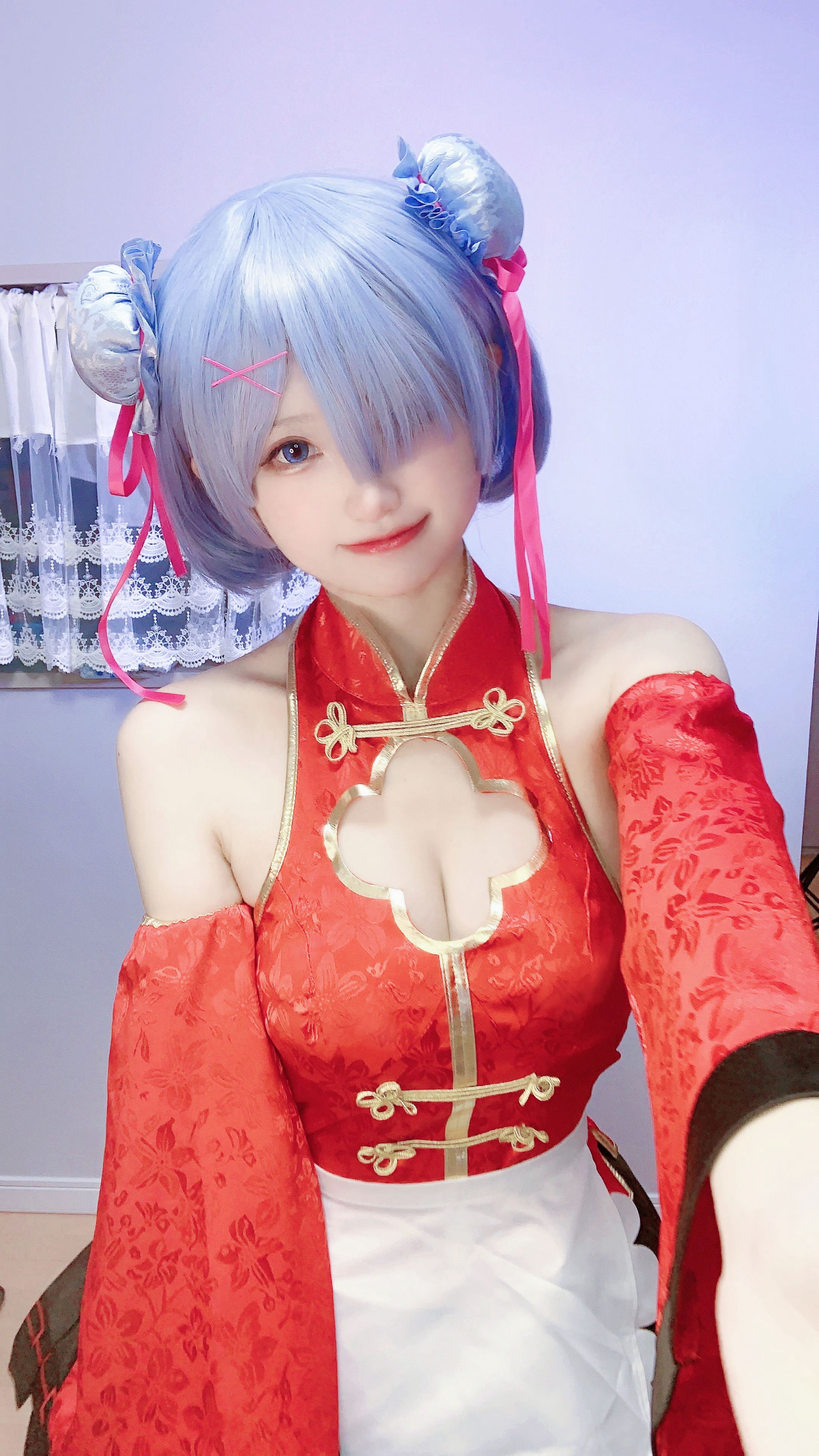 [福利COS] 千阳(ちよ) - 蕾姆旗袍第6张
