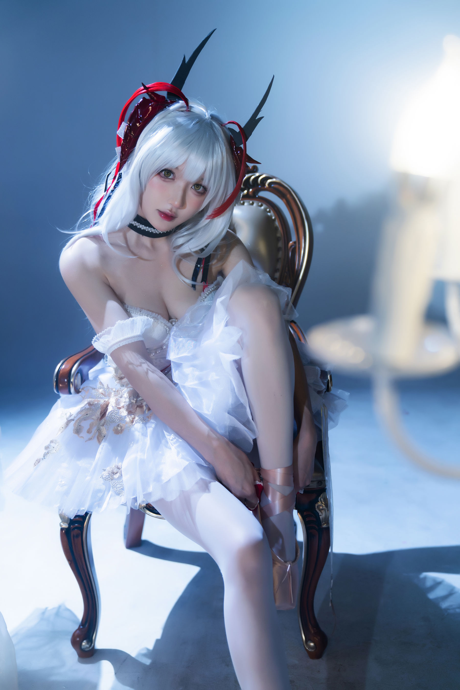 [福利COS] 动漫博主阿包也是兔娘 - 明日方舟 芭蕾第9张