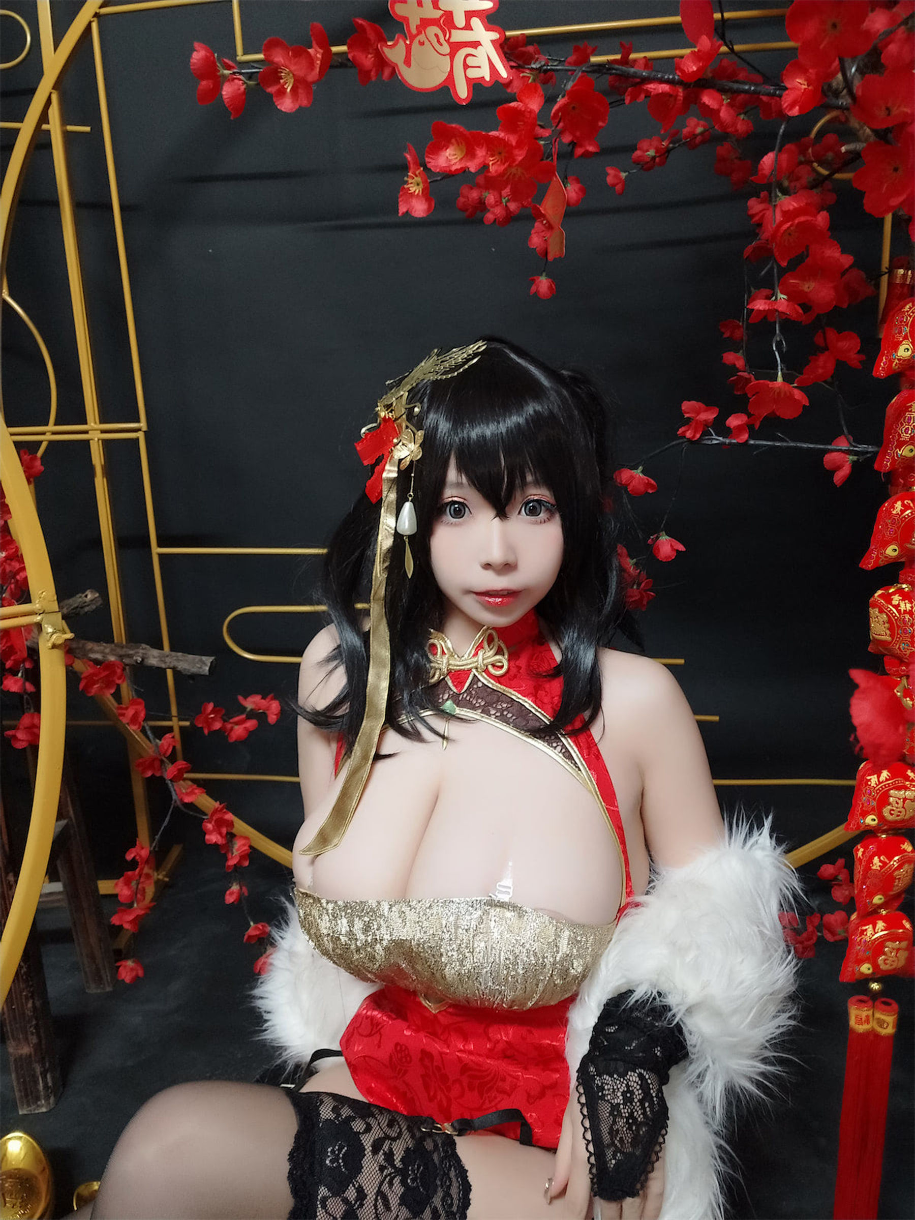 [福利COS] 自闭颜球球(无颜小天使wy) - 碧蓝航线 大凤红旗袍第16张