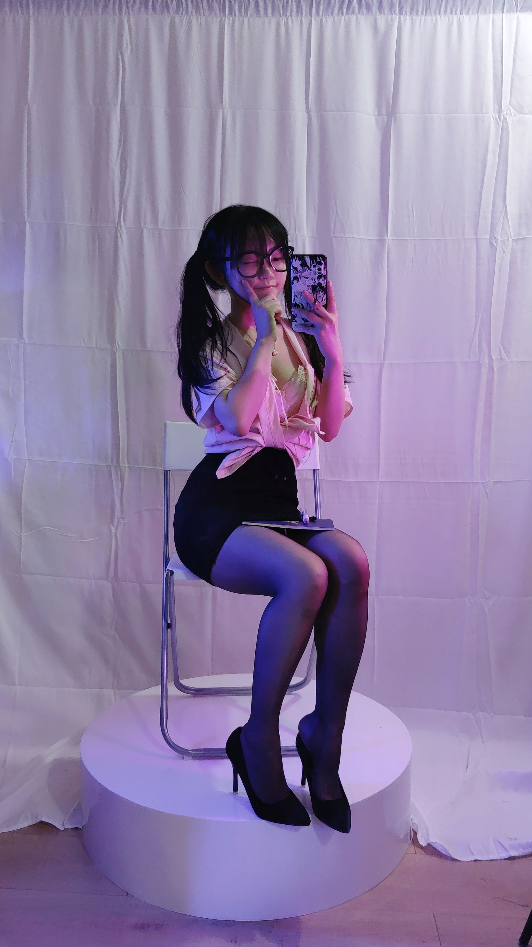 [福利COS] 神沢永莉 - 双马尾黑丝班主任第14张