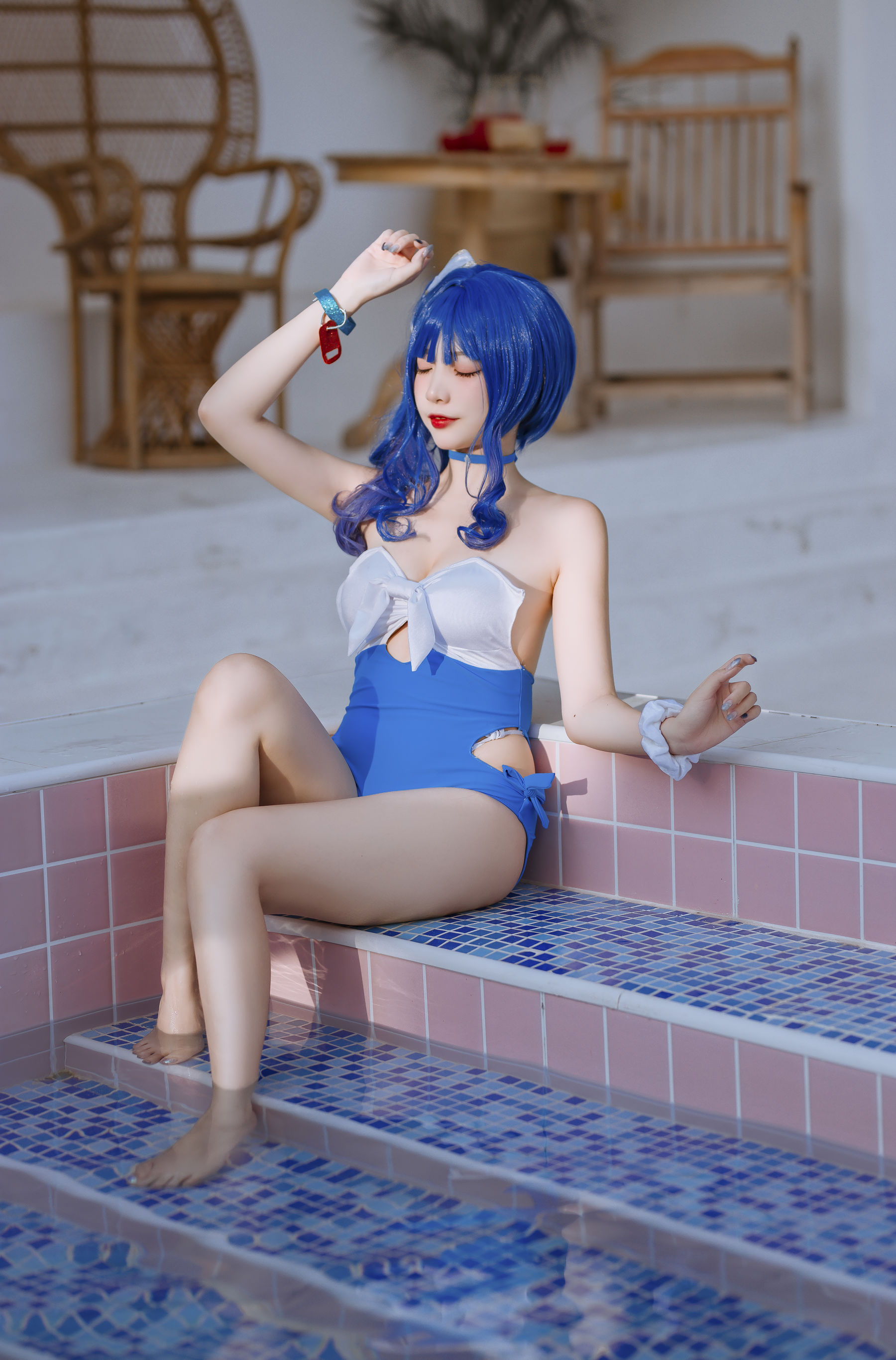 [福利COS] 人气Coser二佐Nisa - 碧蓝 圣路易斯泳装第10张