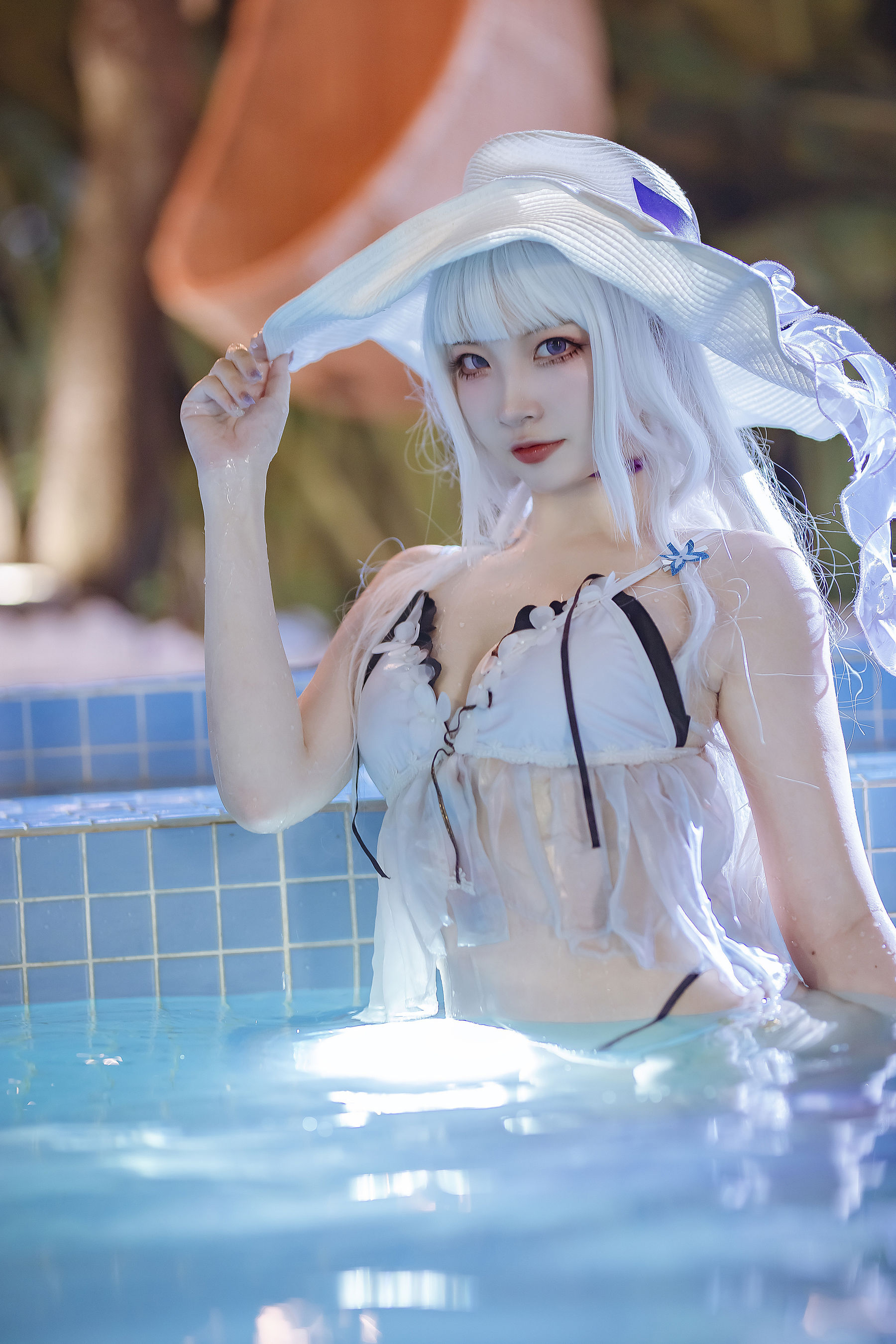 [福利COS] 人气Coser二佐Nisa - 碧蓝光辉泳装第8张