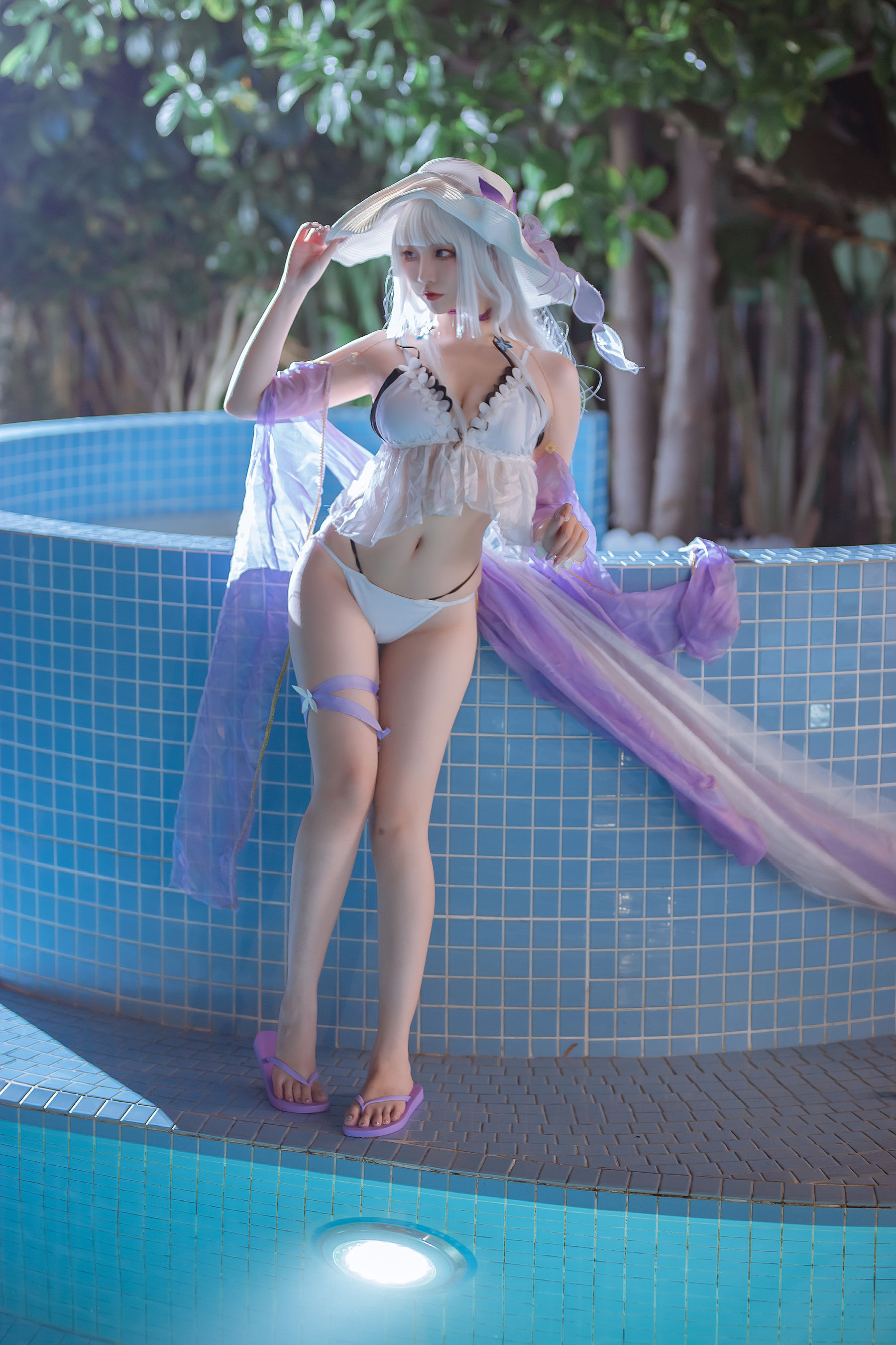 [福利COS] 人气Coser二佐Nisa - 碧蓝光辉泳装第14张