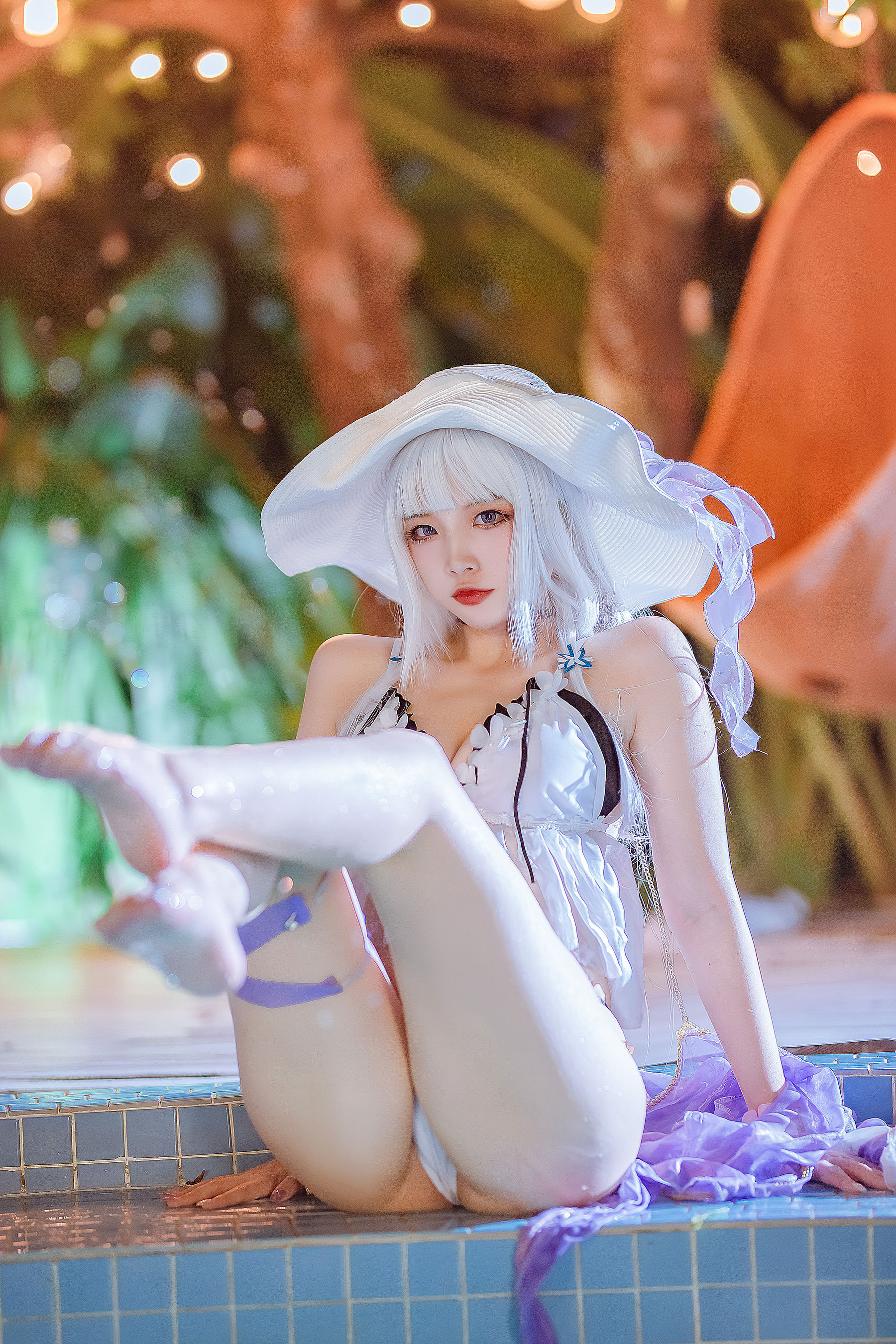 [福利COS] 人气Coser二佐Nisa - 碧蓝光辉泳装第11张