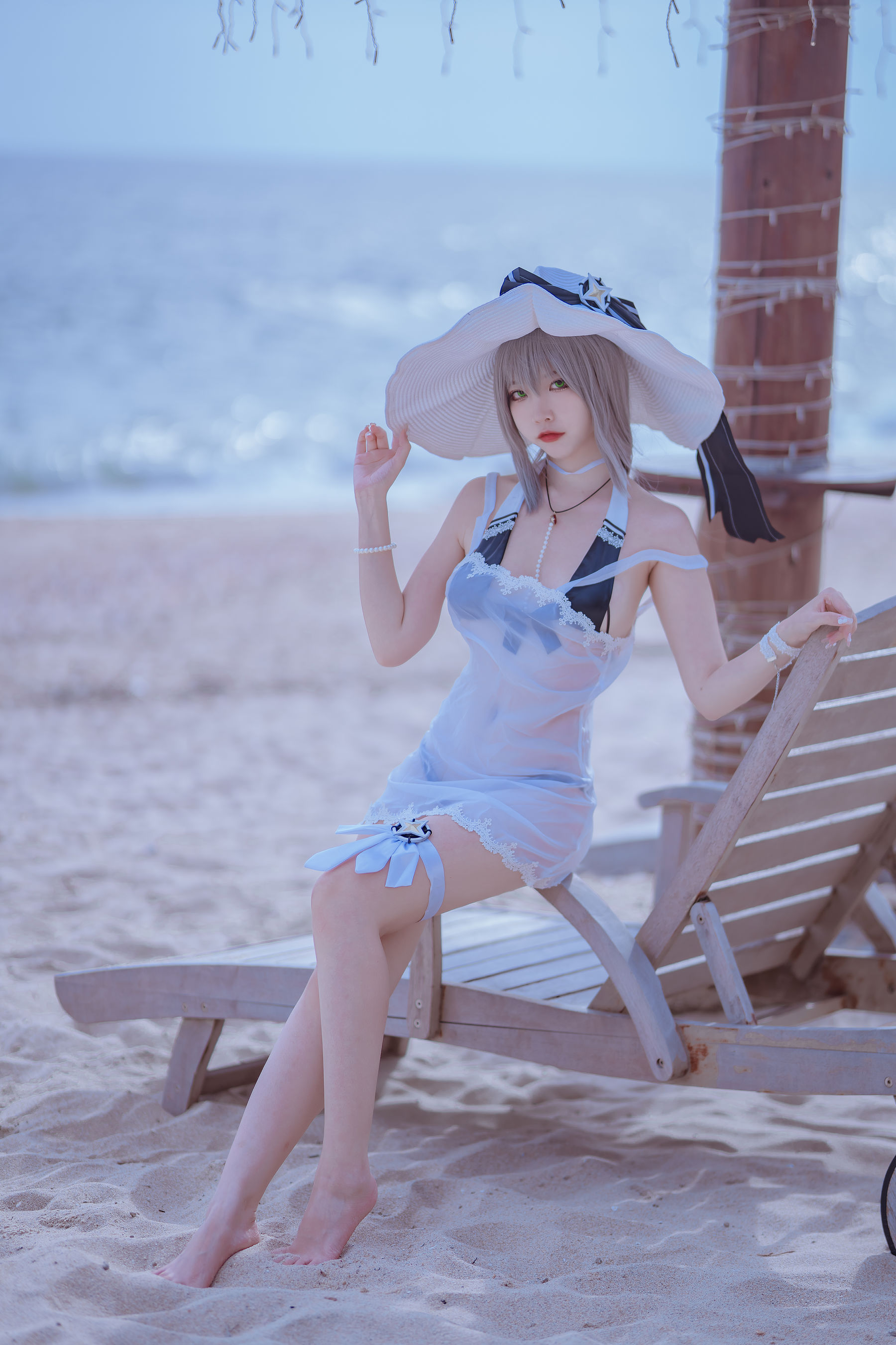 [福利COS] 人气Coser二佐Nisa - 碧蓝 天鹰泳装第5张