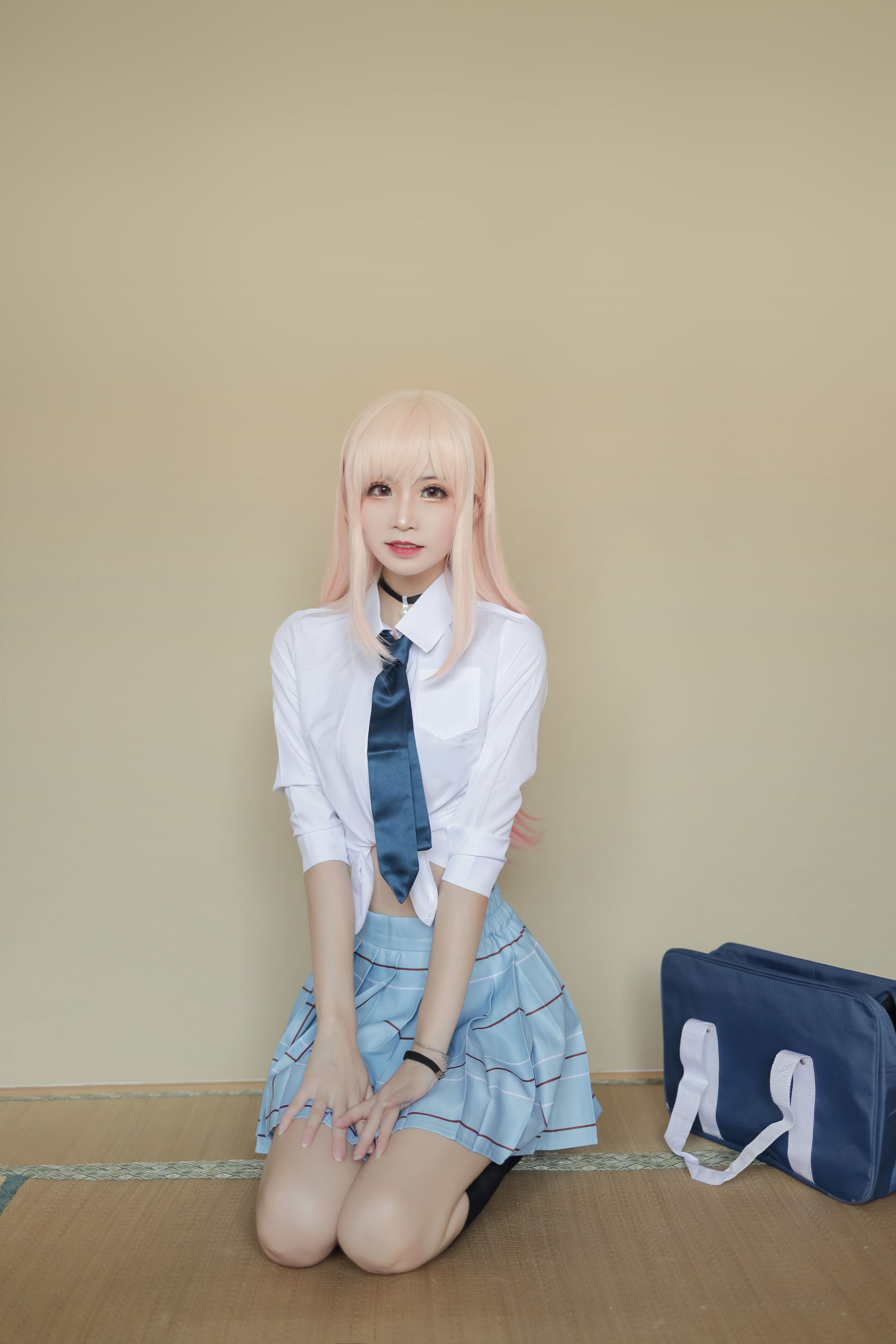 [福利COS] 动漫博主爱老师_PhD - 喜多川海梦 校服 泳装第5张