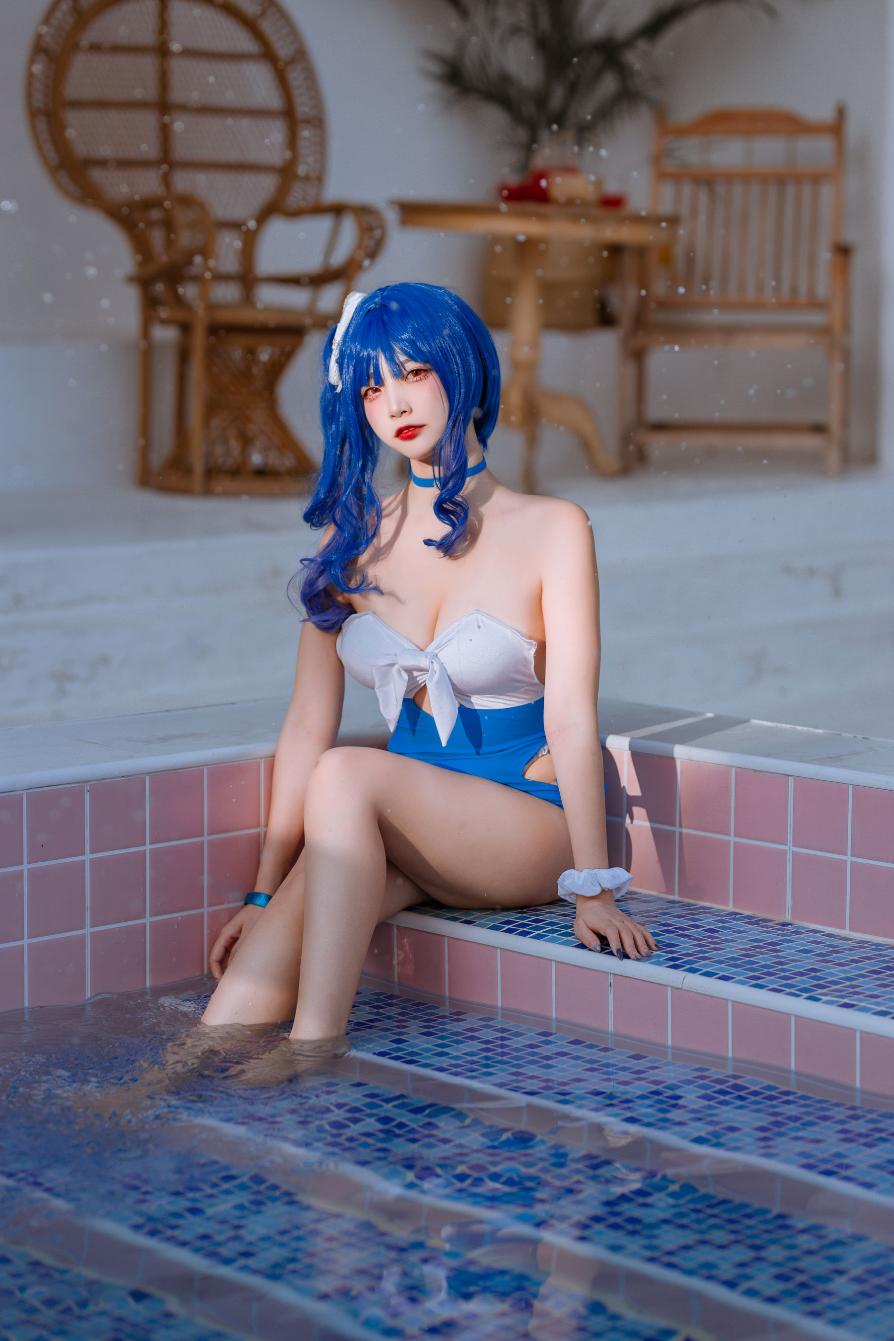 [福利COS] 人气Coser二佐Nisa - 碧蓝 圣路易斯泳装第9张
