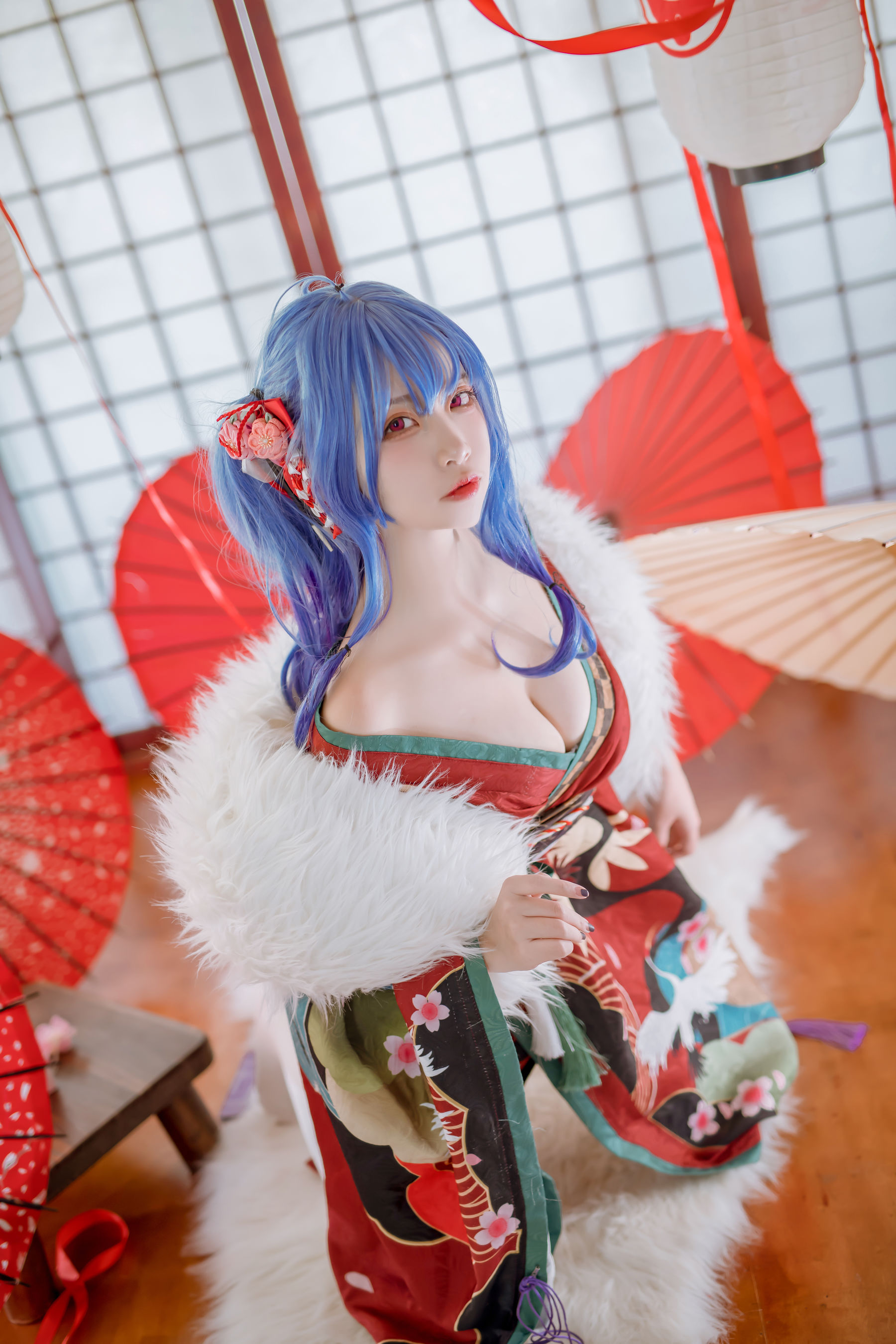 [福利COS] 人气Coser二佐Nisa - 碧蓝 圣路易斯和服第6张