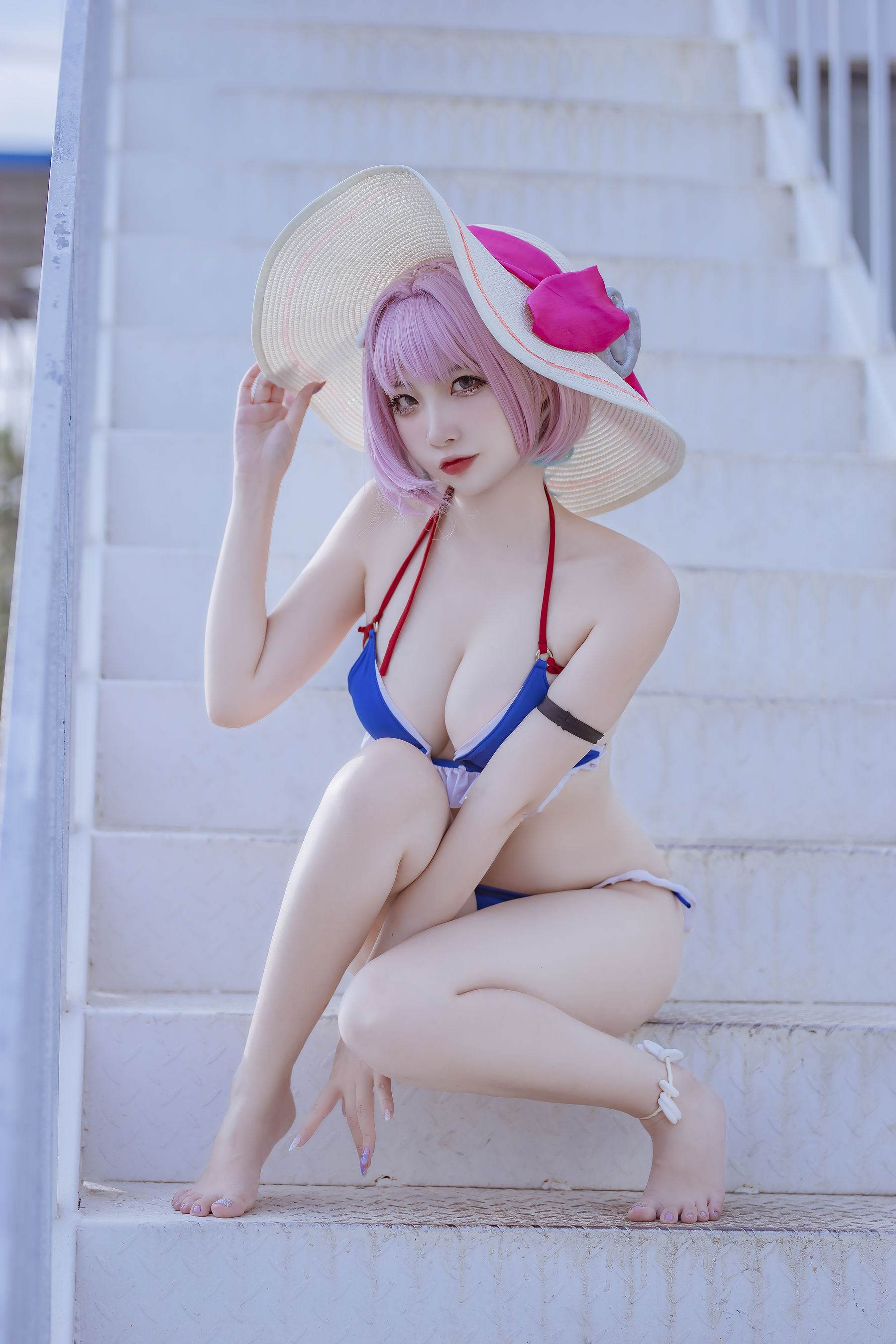 [福利COS] 人气Coser二佐Nisa - 碧蓝 塔尔图泳装第7张