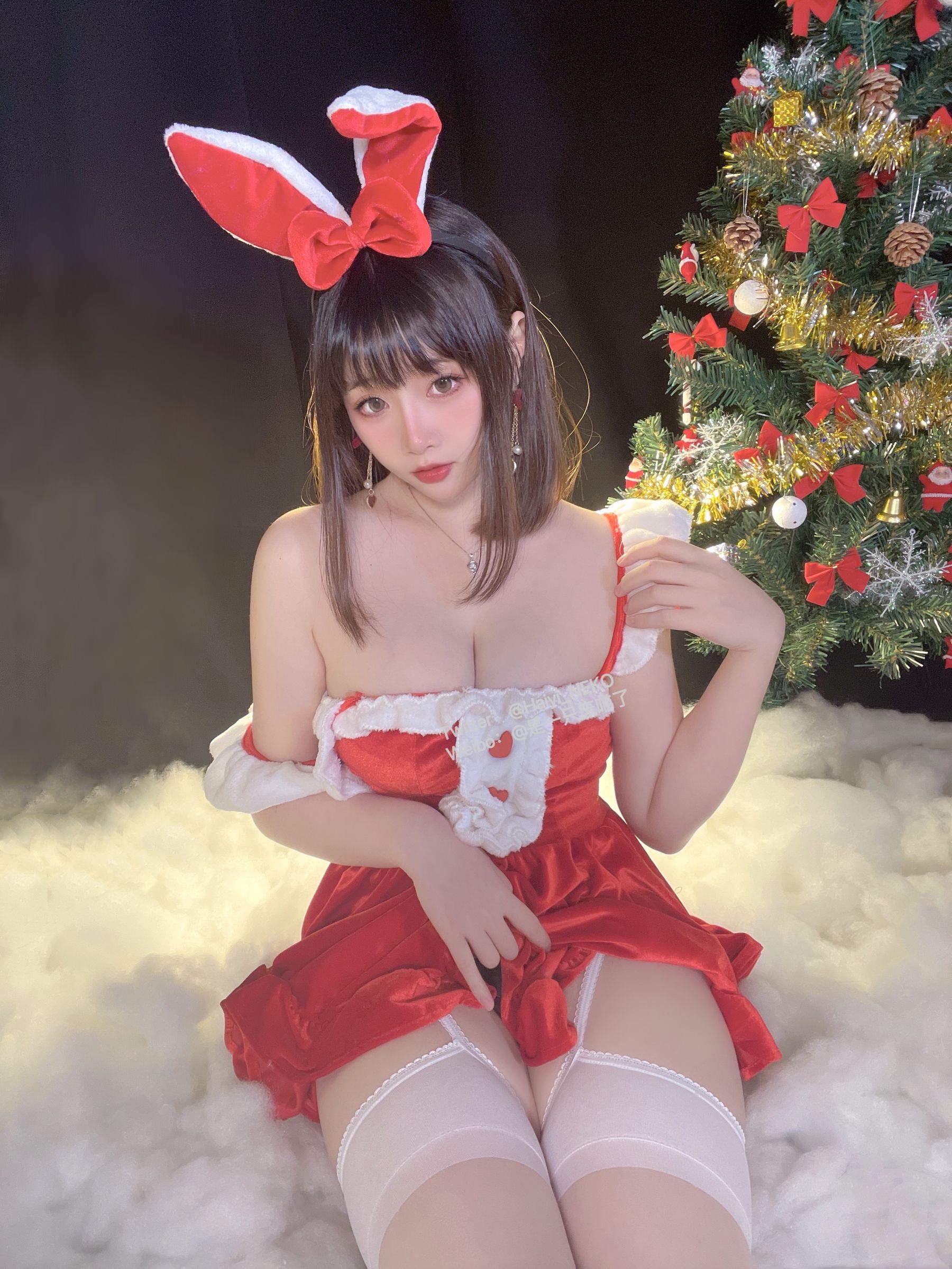 [福利COS] 是一只废喵了 - 圣诞连衣裙第3张