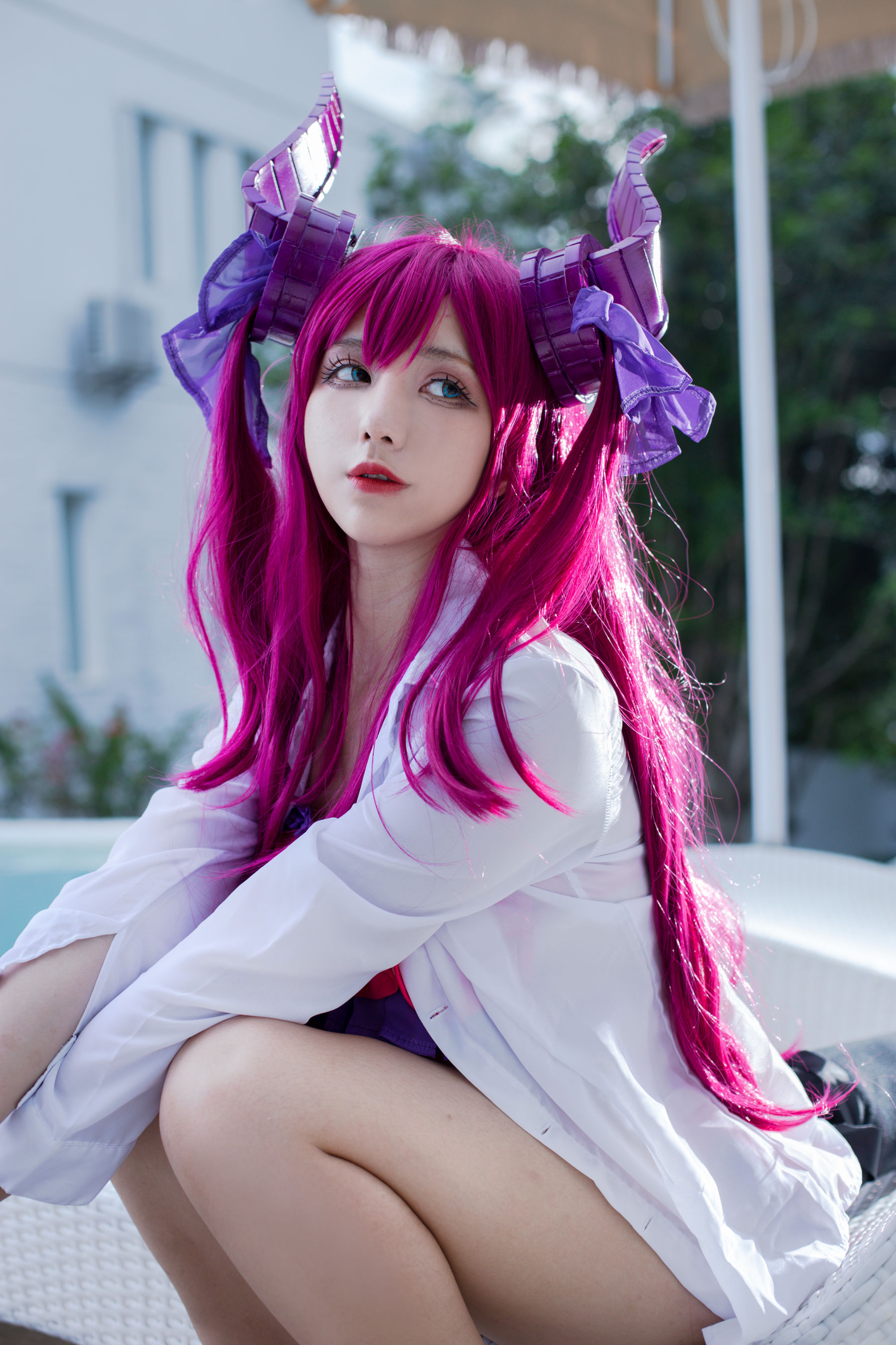 [福利COS] 动漫博主九曲Jean - 龙娘泳装第6张